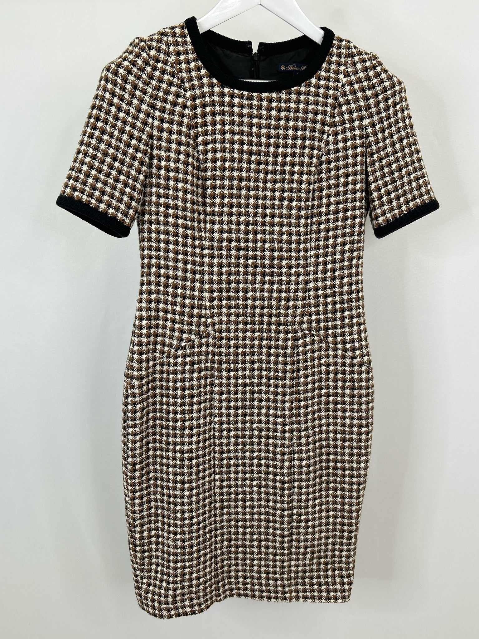 BROOKS BROTHERS Size 6P Brown and Black Women Dress