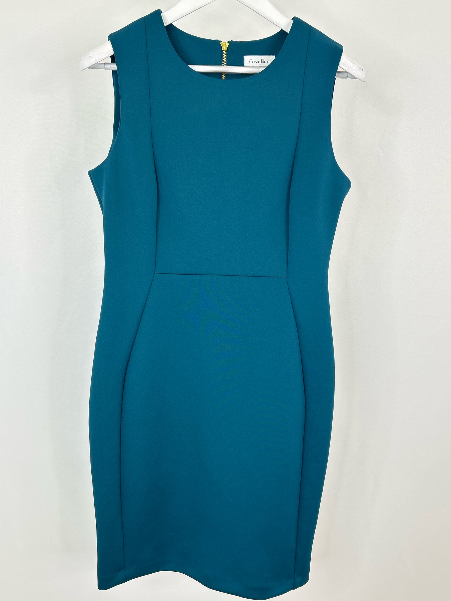 CALVIN KLEIN Size 12 Teal Women Dress