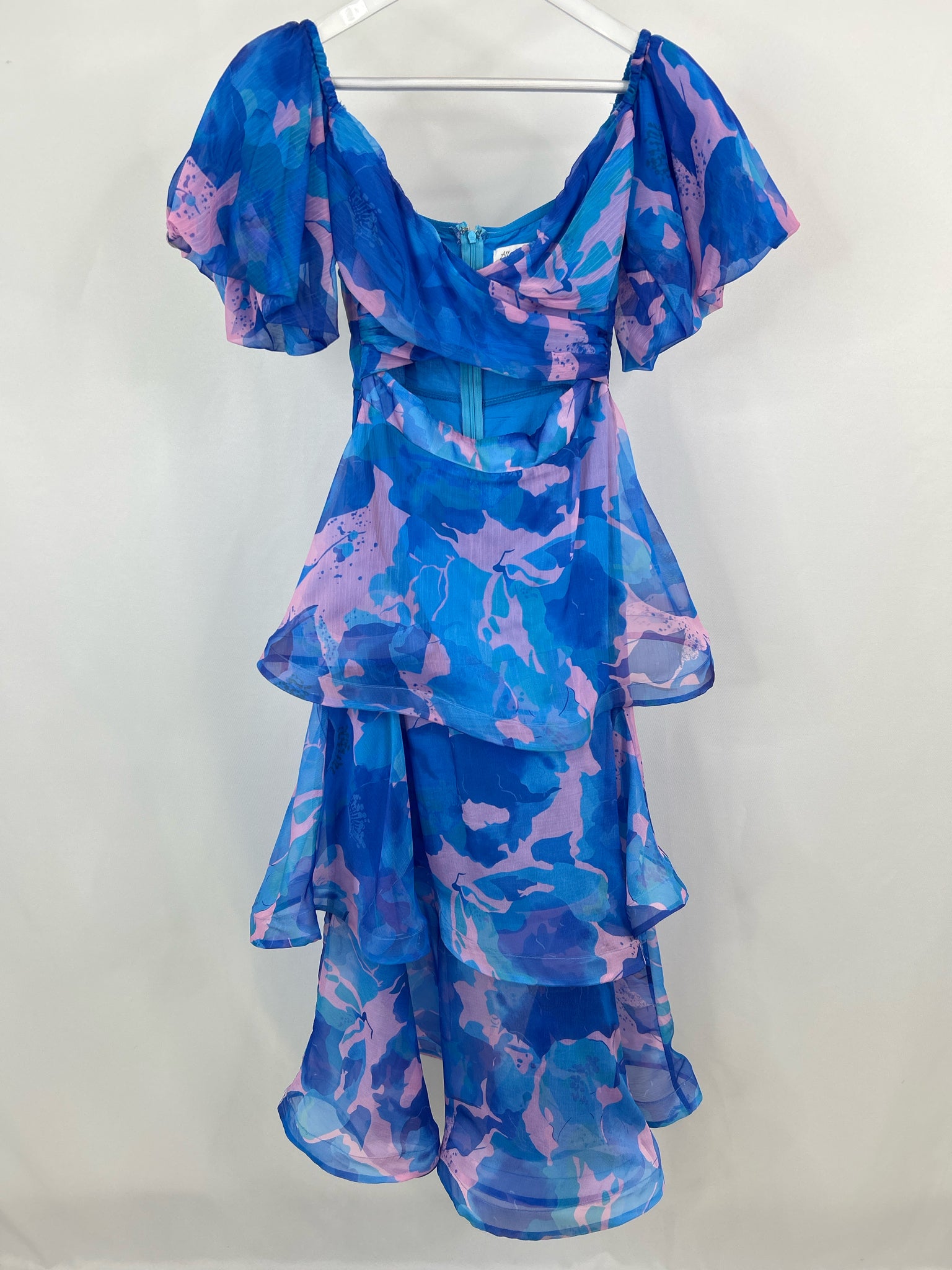 All About May Size 4 Blue & Pink Women Dress