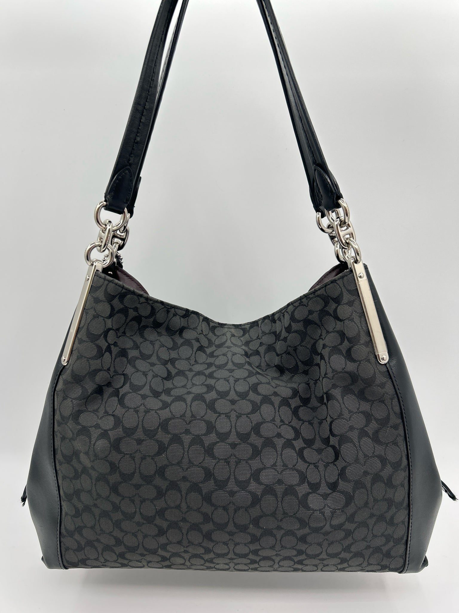 COACH GRAY AND BLACK Women Purse