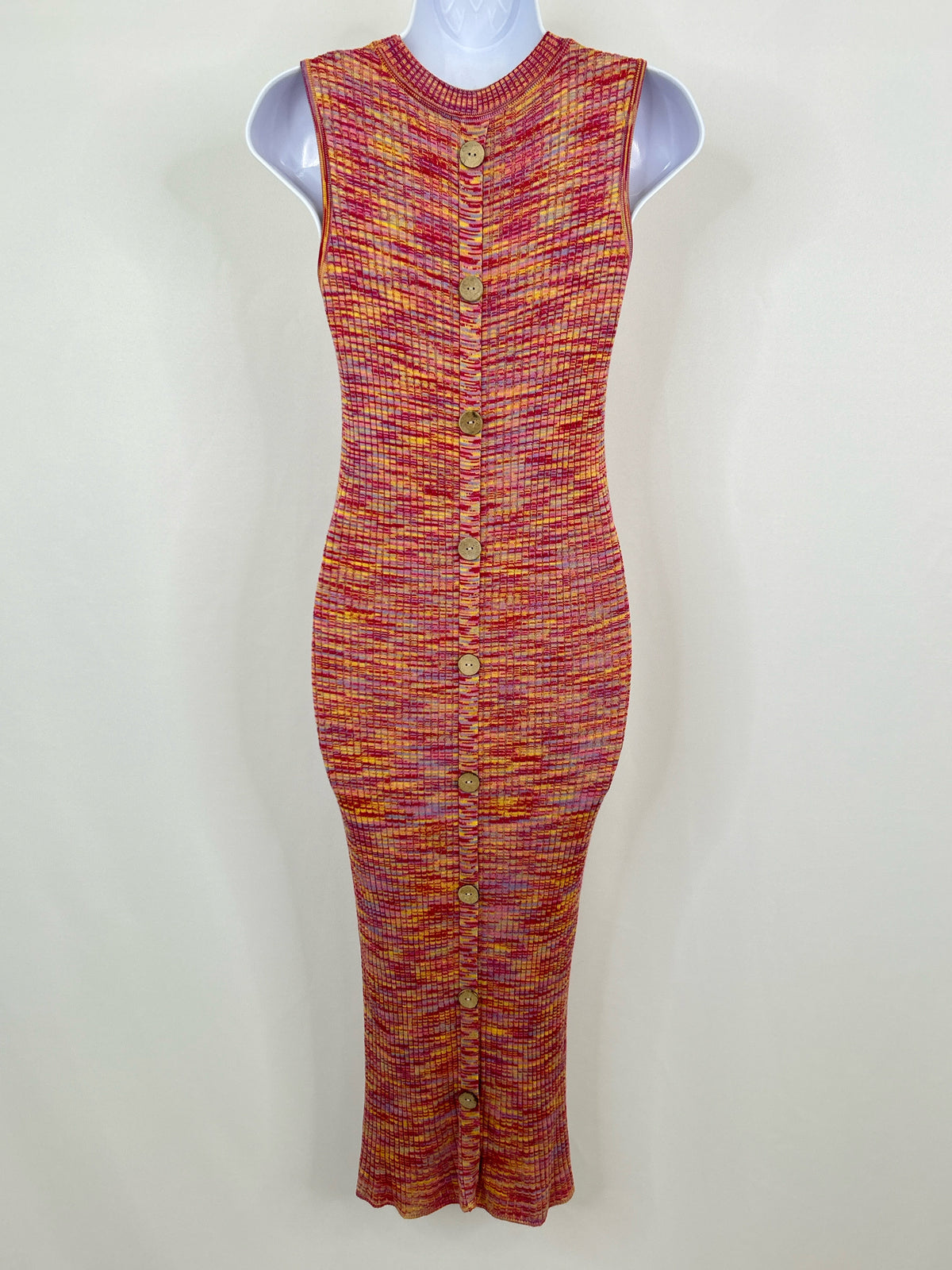 LUCY PARIS Size S Pink & Yellow Women Dress