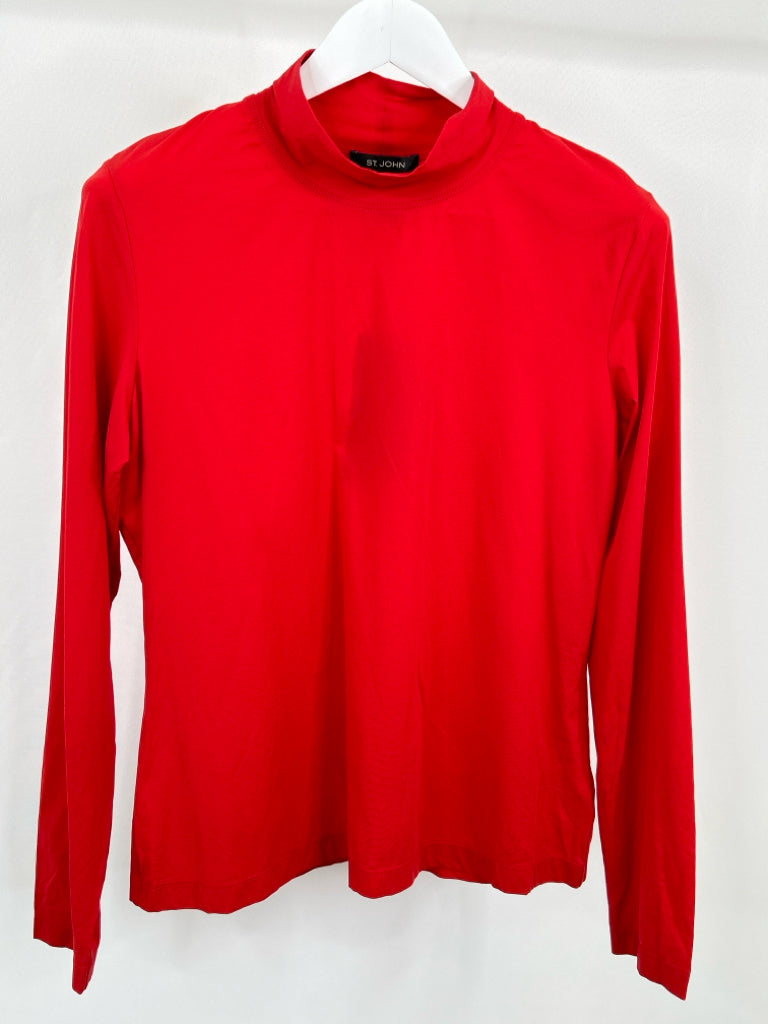 ST JOHN Women Size XL Red Turtleneck Mock Neck NWT