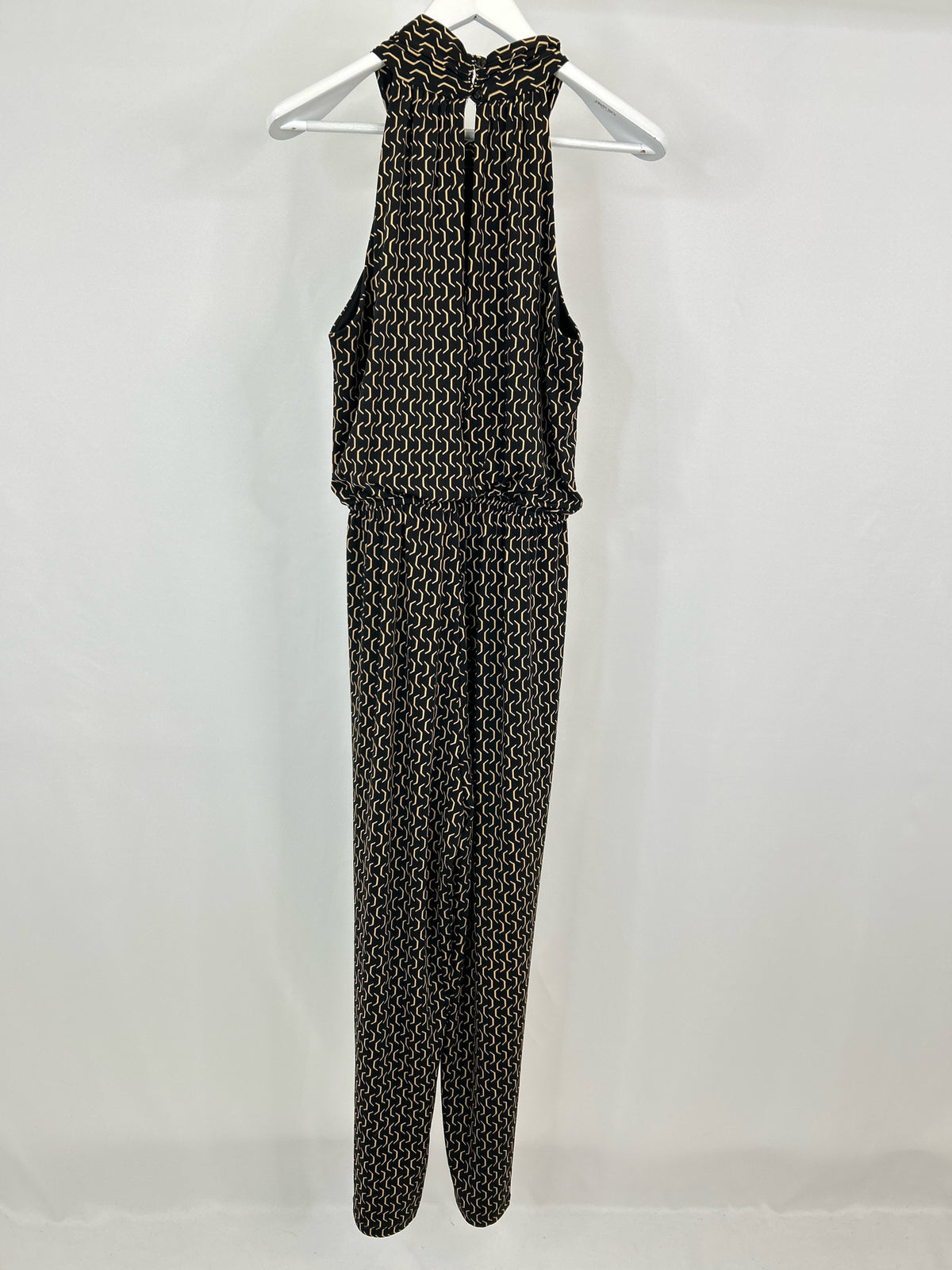 ENFOCUS STUDIO Size 14 Black Print Women Jumpsuit