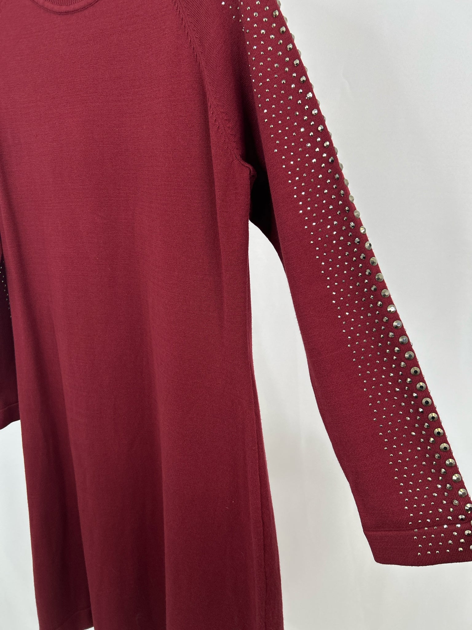 KAREN MILLEN Size XXXL Burgundy Women Dress