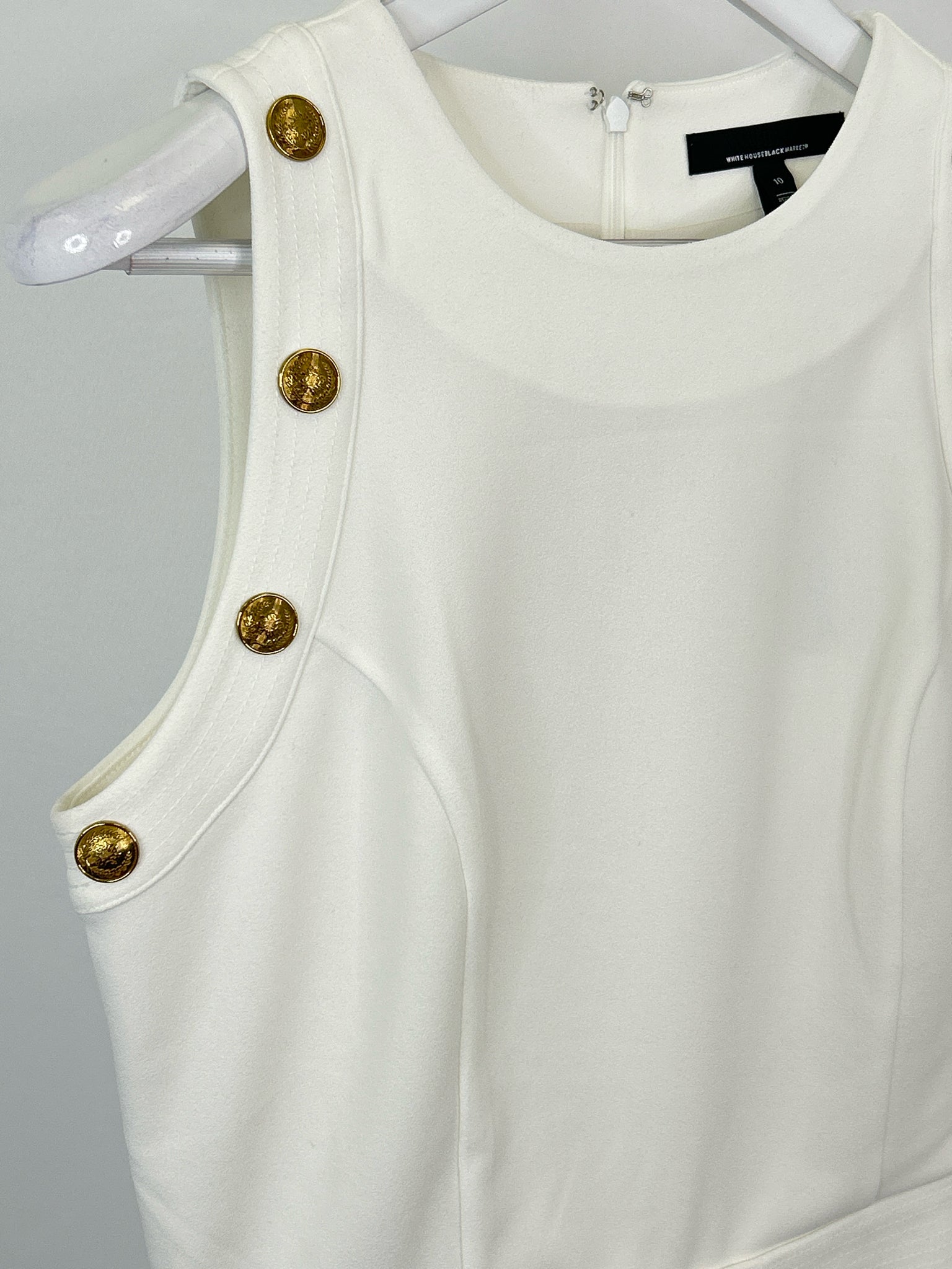 White House Black Market Size 10 ecru Women Jumpsuit