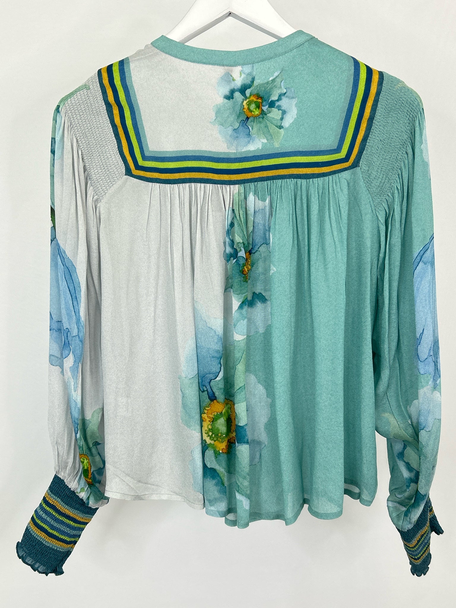 BLANK LONDON Size S Teal and Grey Women Top NWT
