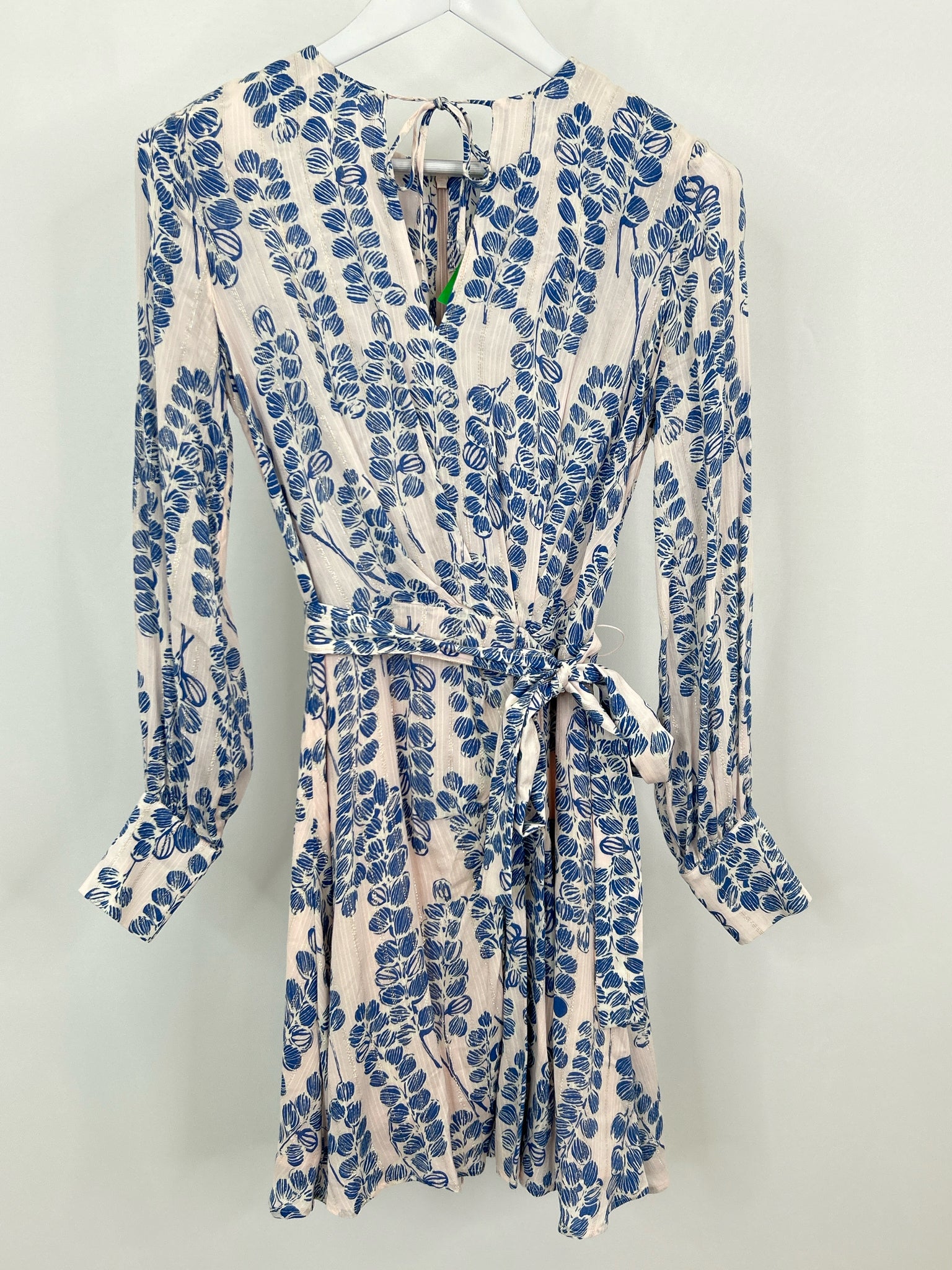 REISS Size 2 BLUE & CREAM Women Dress