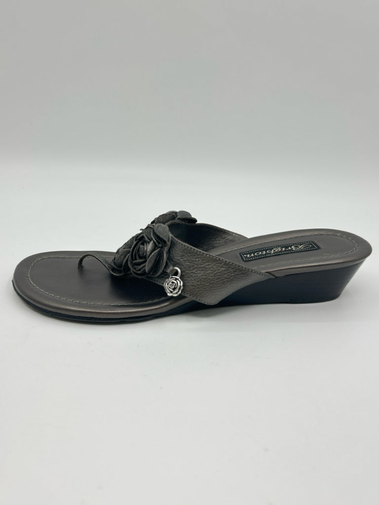 BRIGHTON Size 8.5M Pewter Women's Sandal