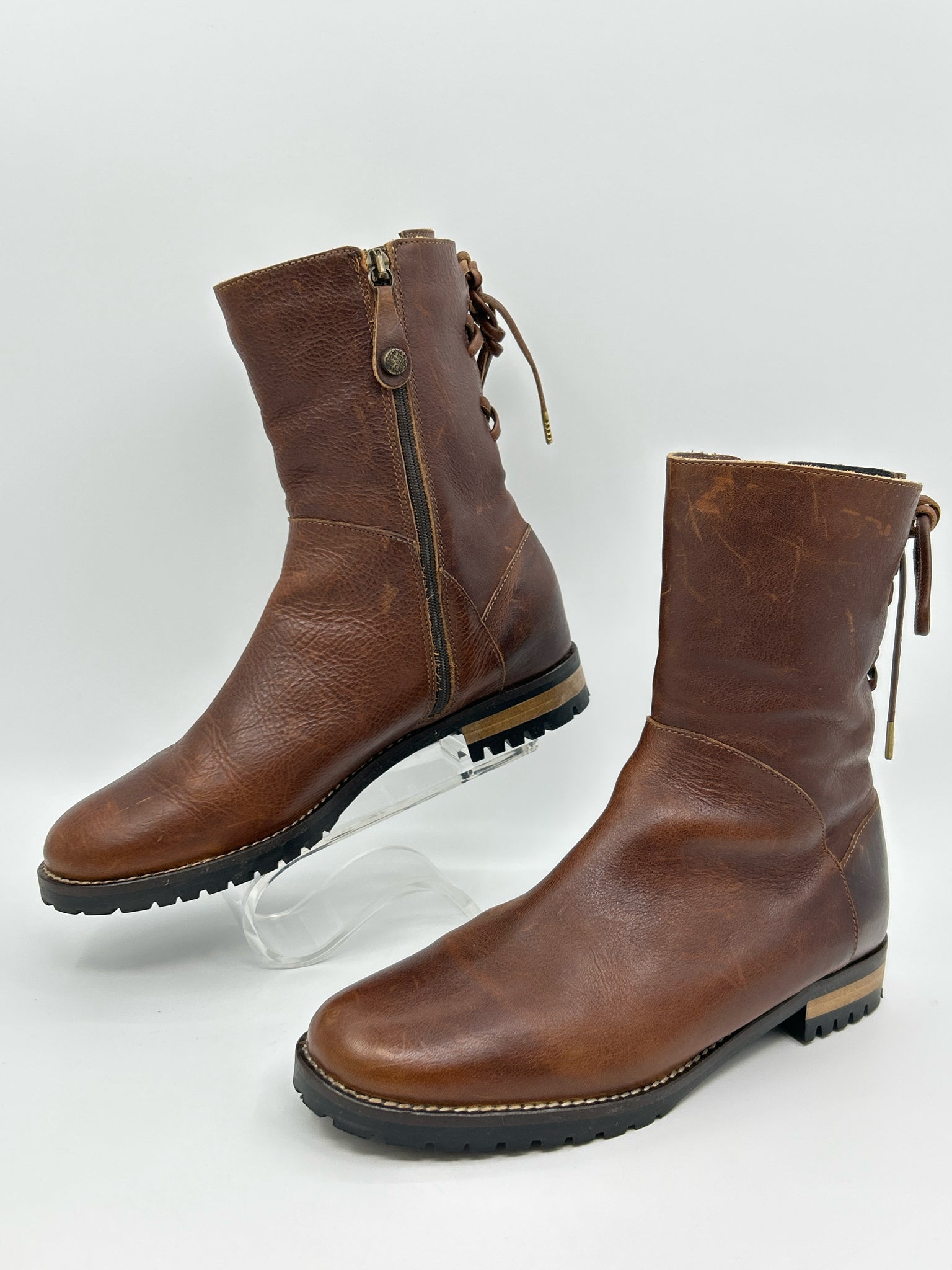 FABIANELLI Size 39 Brown Women Boots