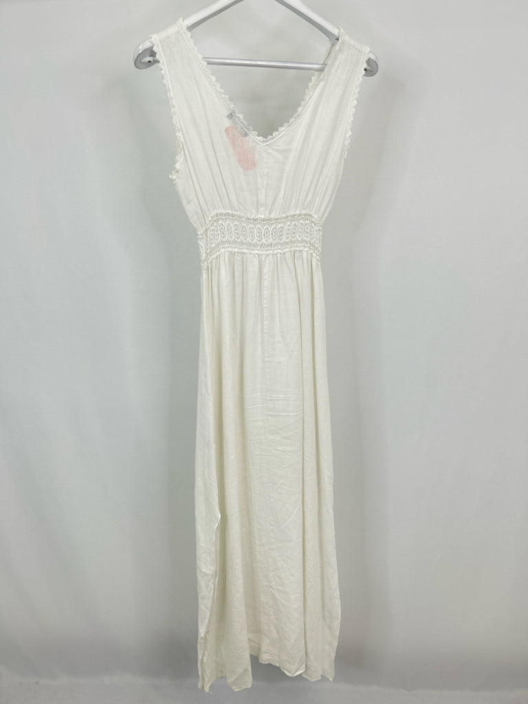 TERZO MILLENNIO Size M White Women's Dress