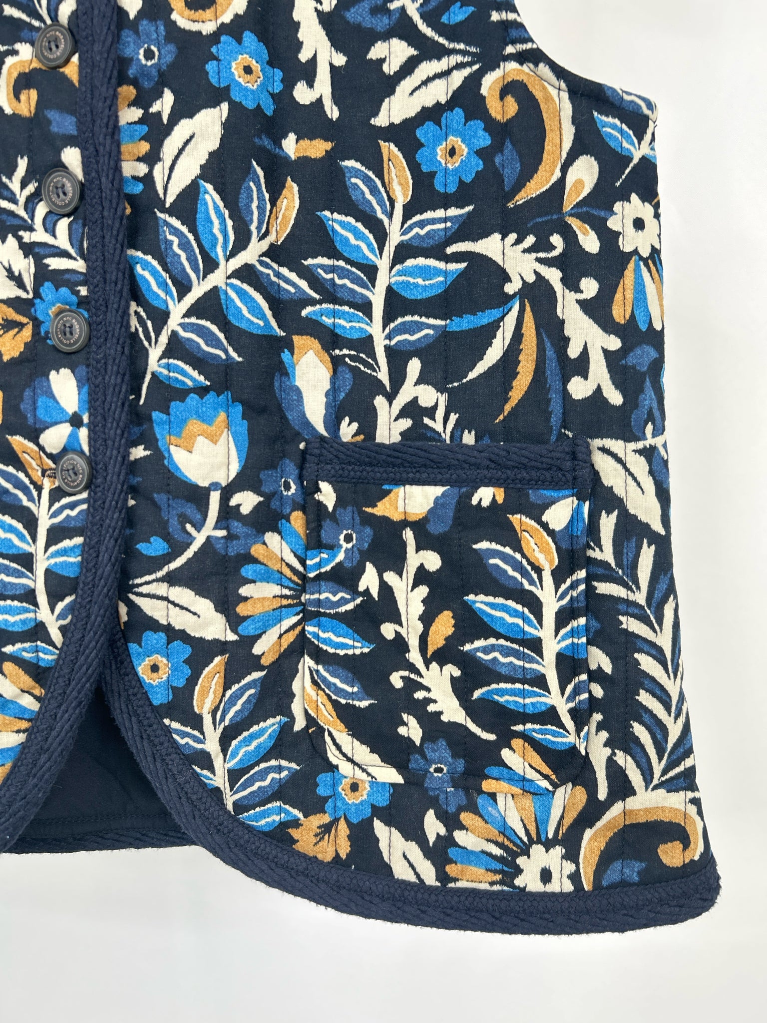 BAGATELLE COLLECTION Size M Navy Print Women Vest