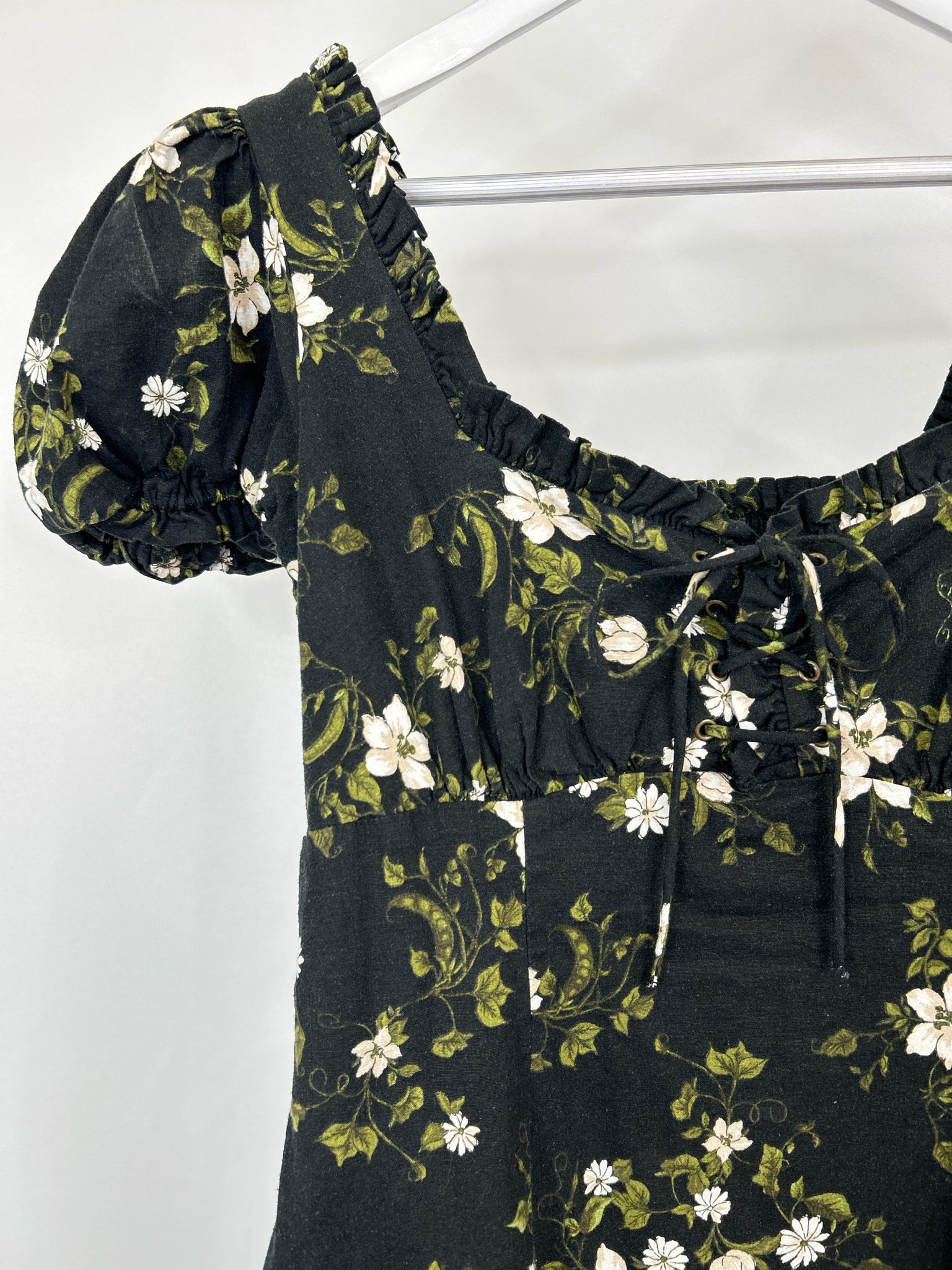 MAEVE Size M Black Floral Women Dress