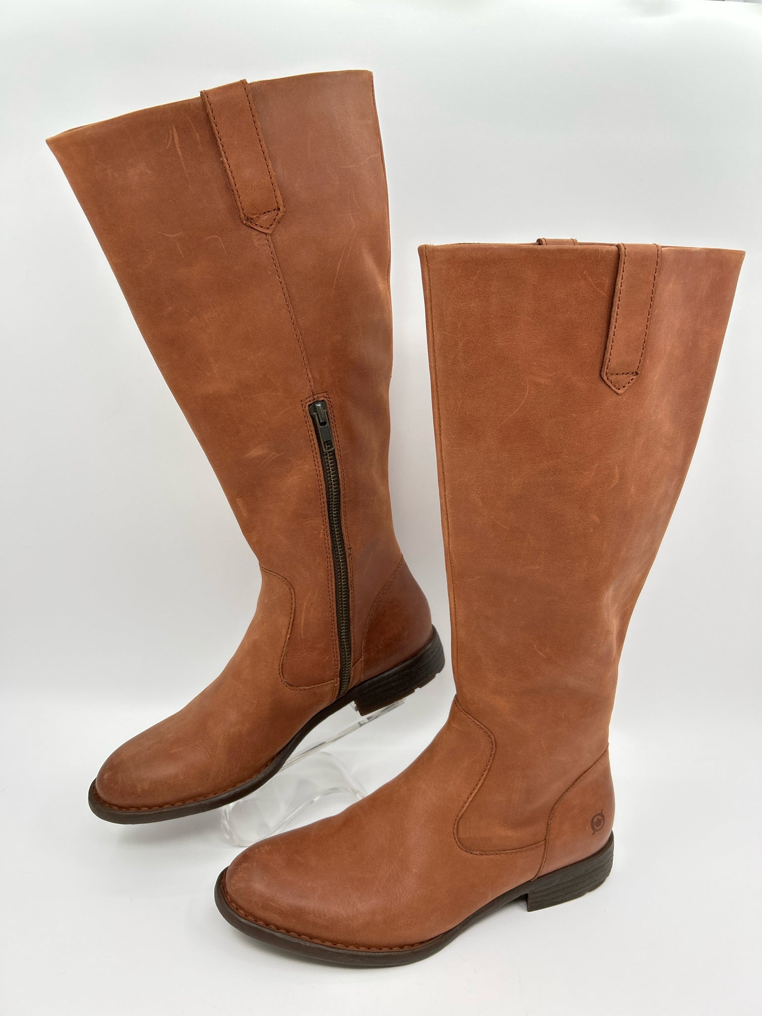 BORN Size 8.5 COGNAC Women Boots