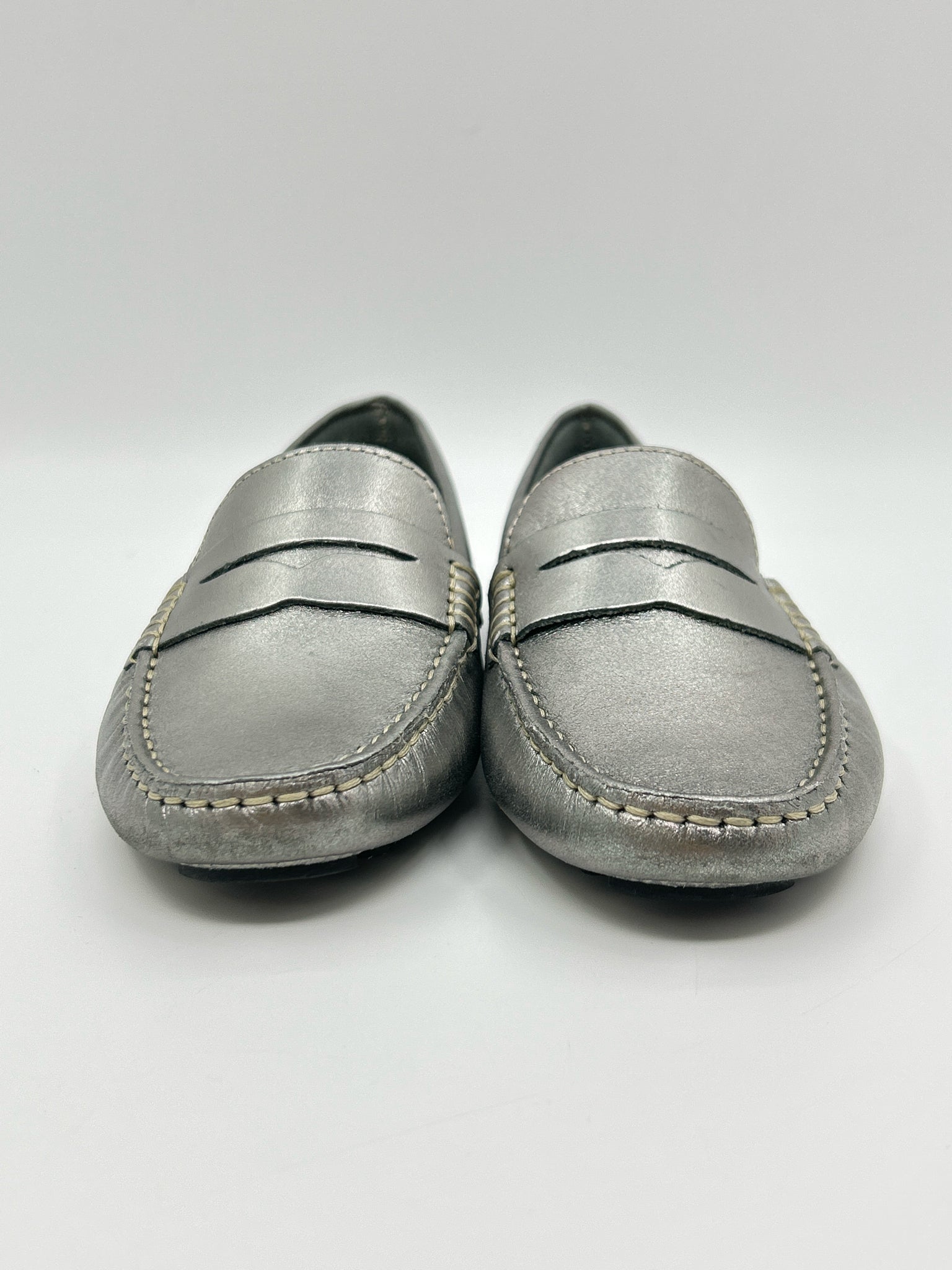 EASTLAND Size 7M Silver Metallic Women Loafer