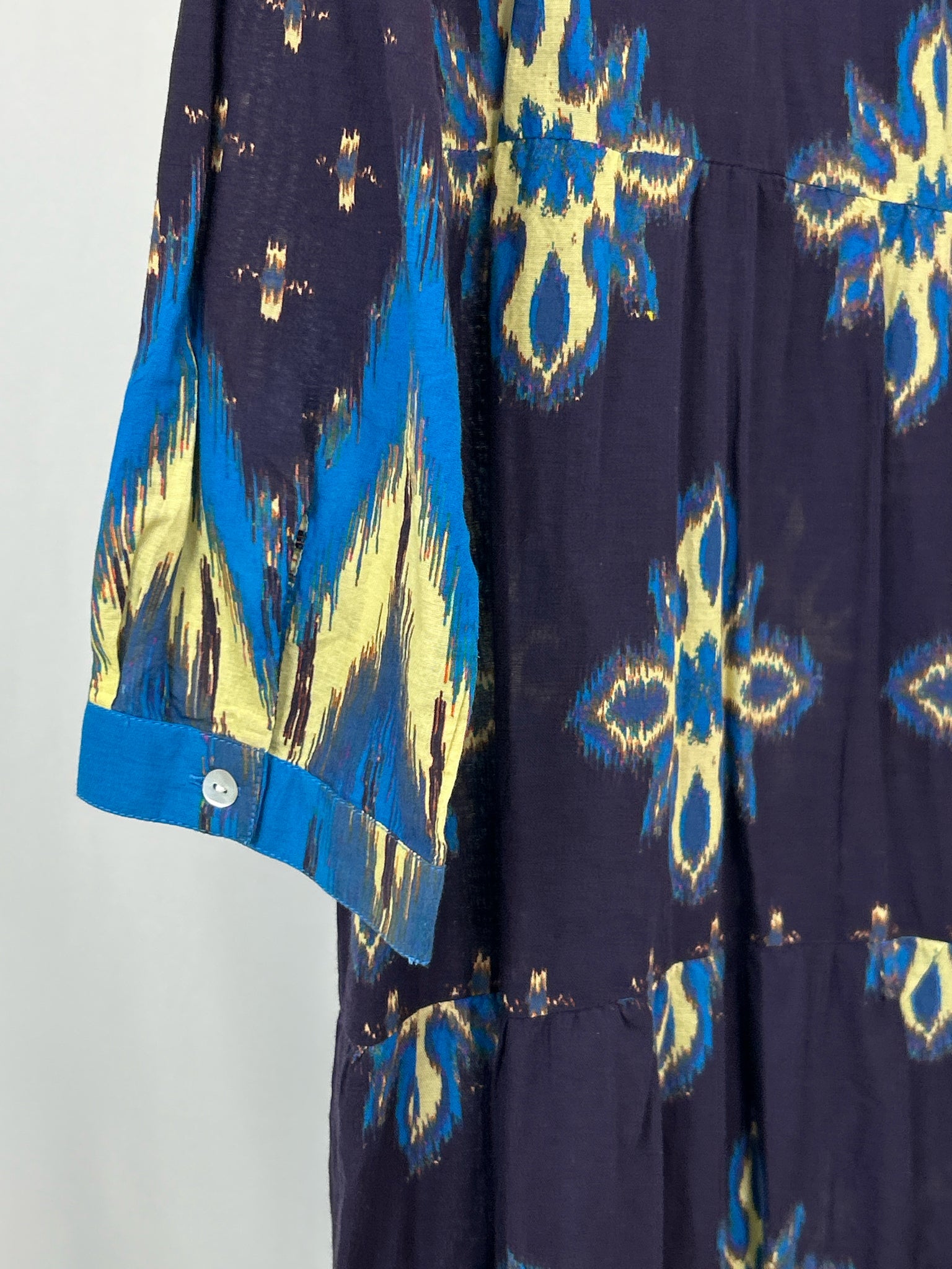 BE BOHO Size L Navy Print Women Dress