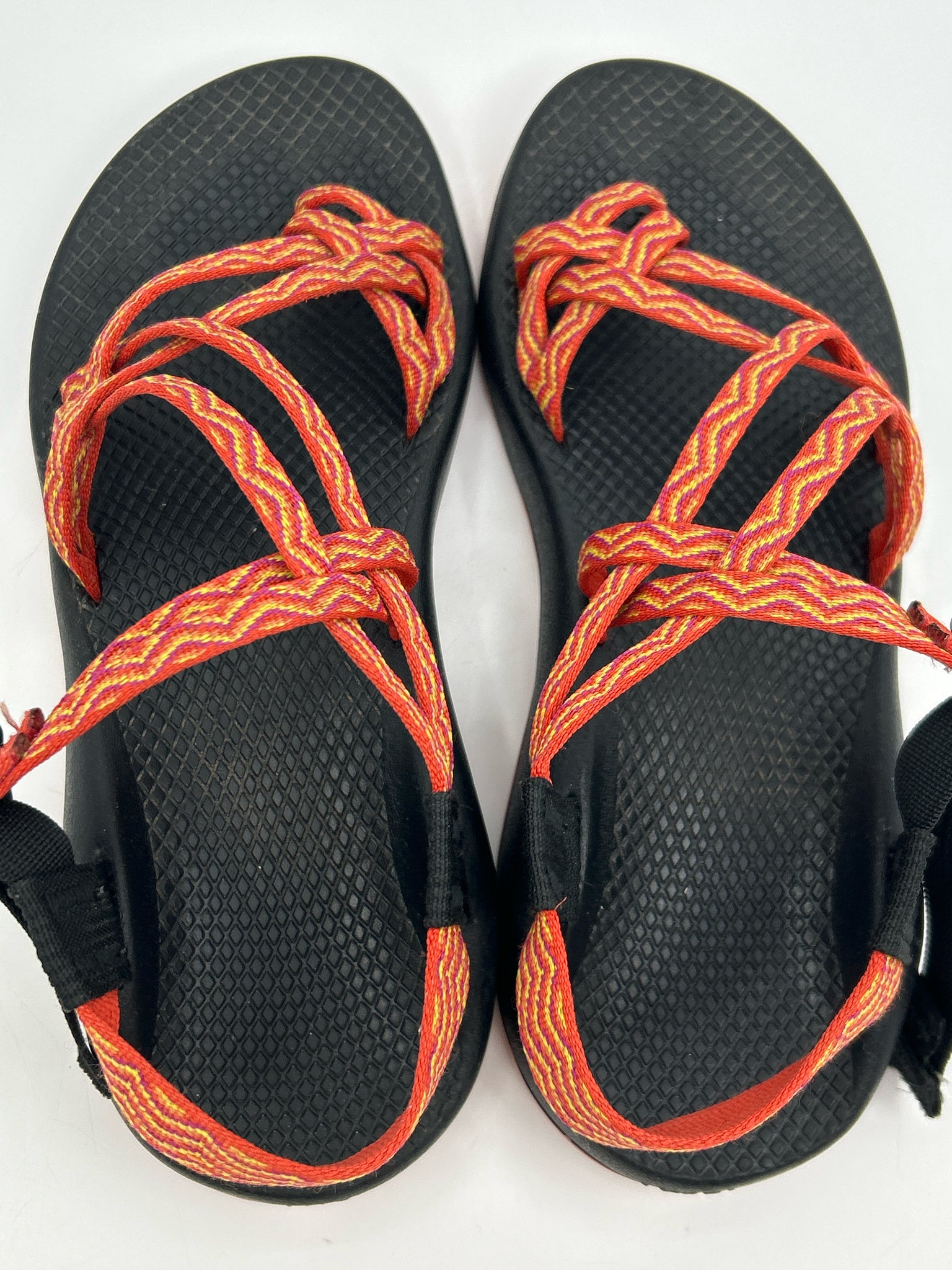 CHACO Size 8/8.5 ORANGE & BLACK Women Sandal