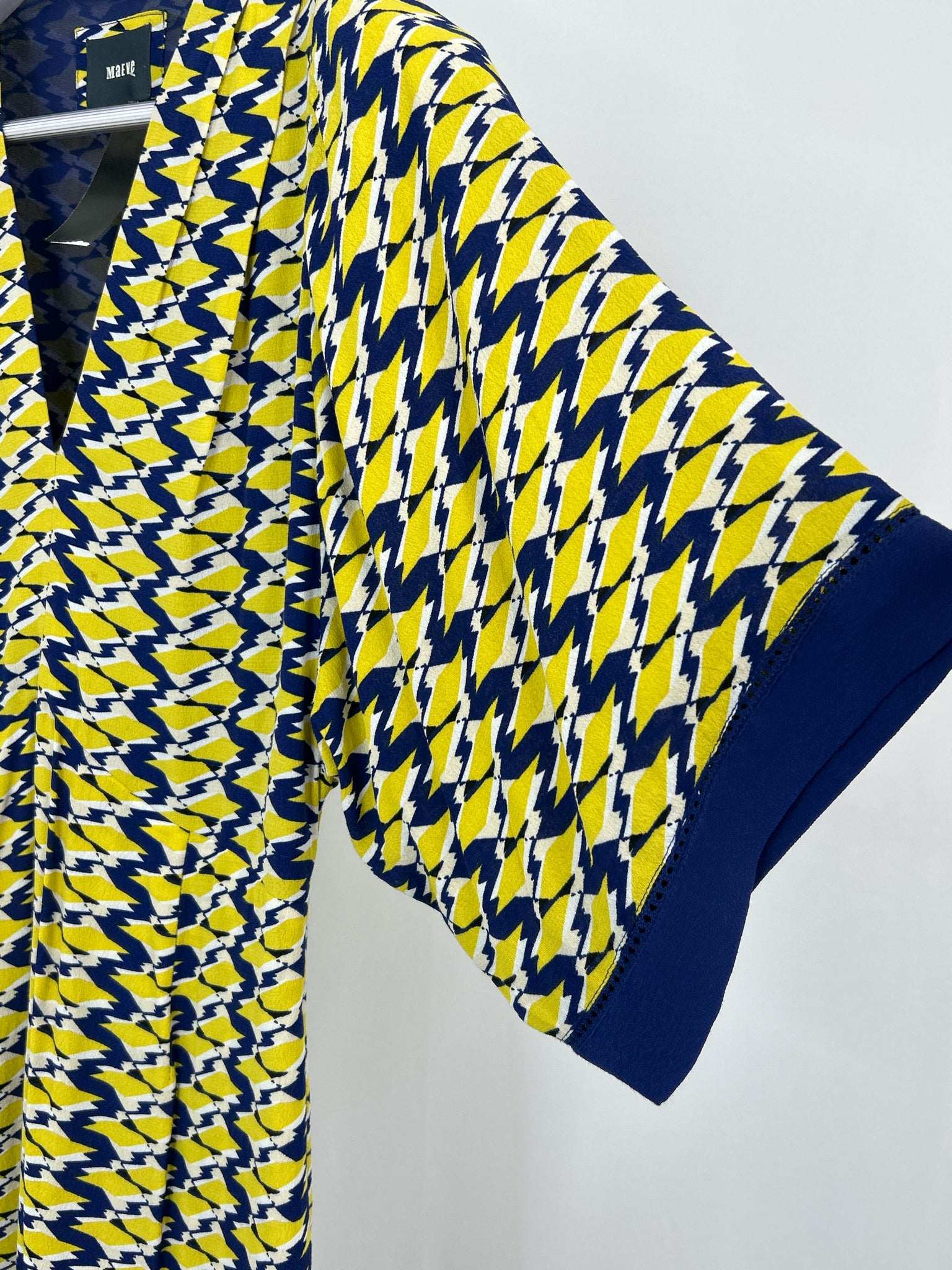MAEVE Size 6 BLUE AND YELLOW Women Dress