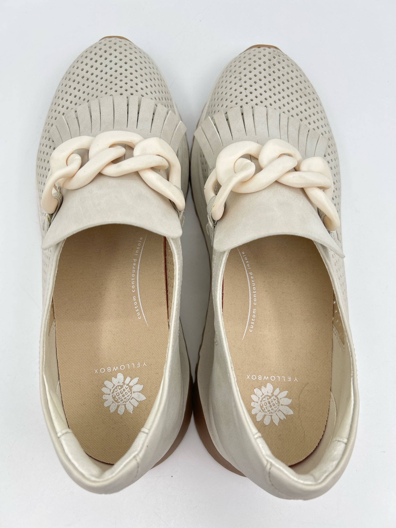 YELLOW BOX Size 8.5 BONE Women Sneakers