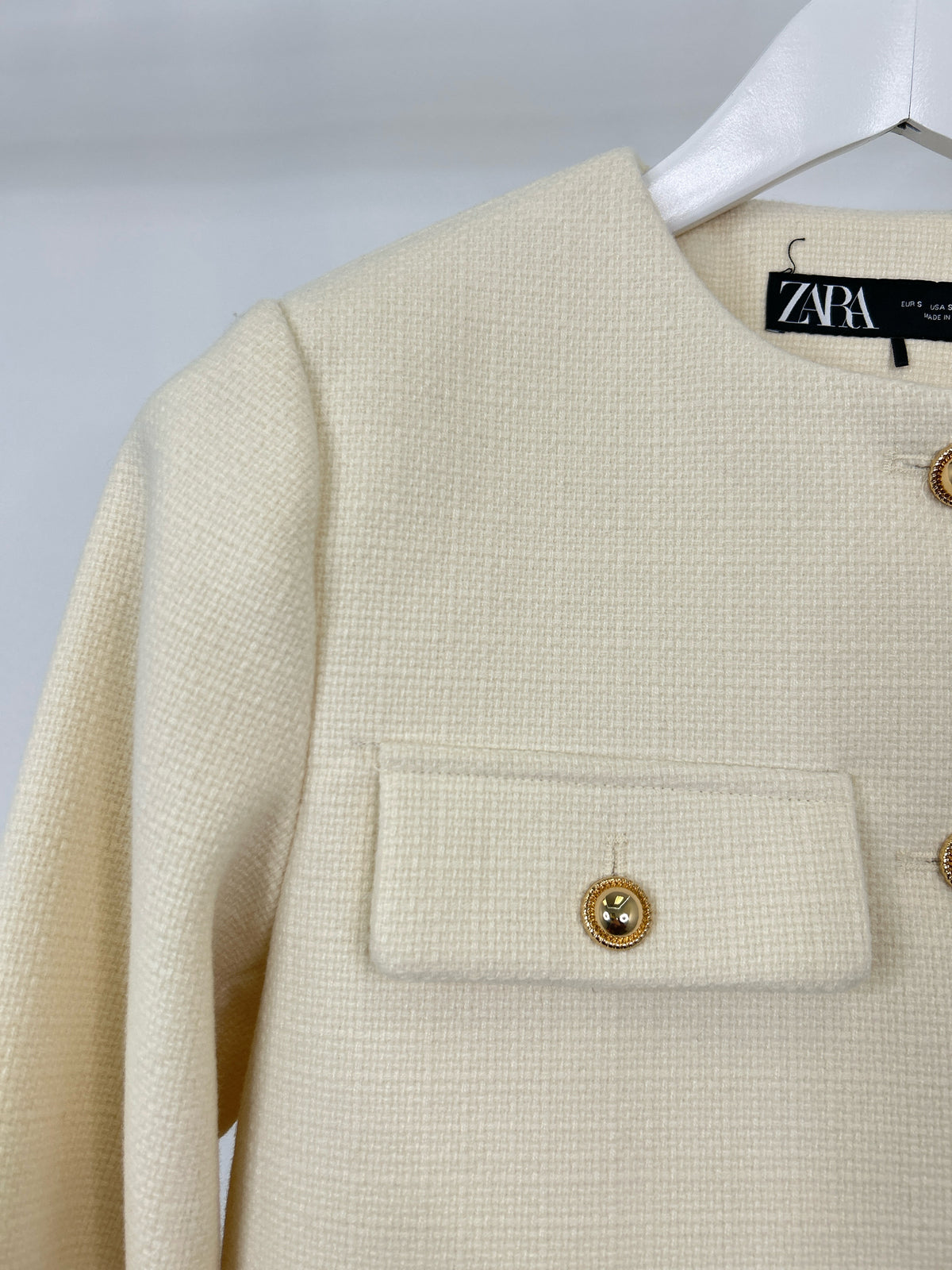 ZARA Size S Ivory Women Blazer
