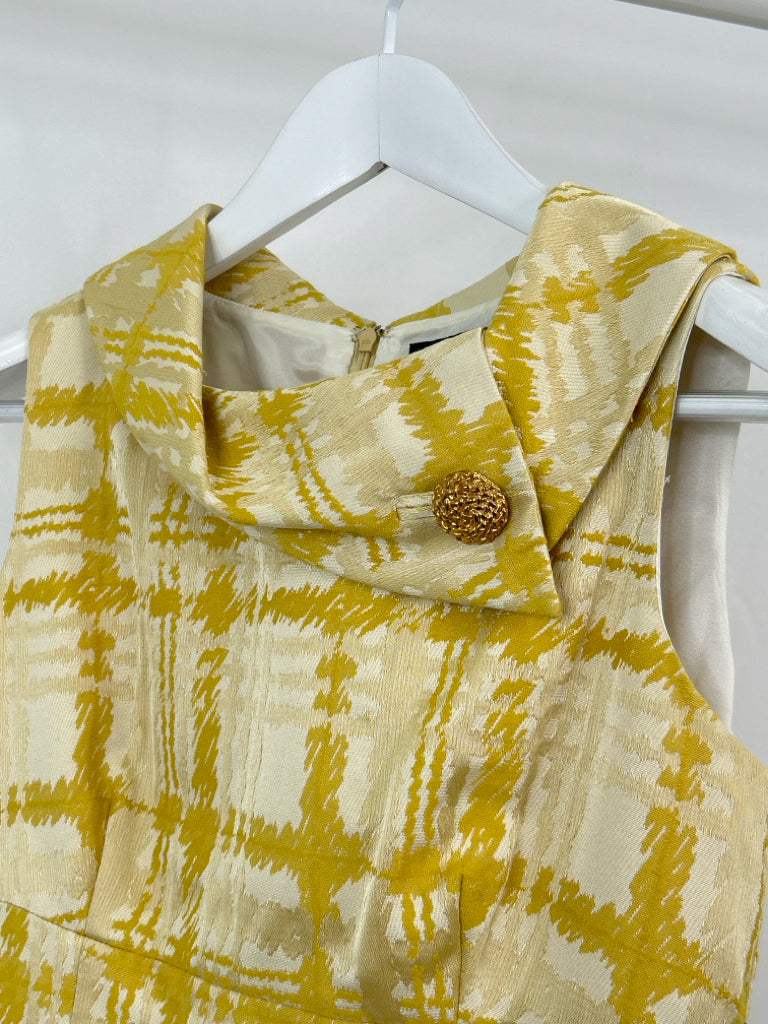 TAHARI ASL Size 4 Yellow Print Women's Dress