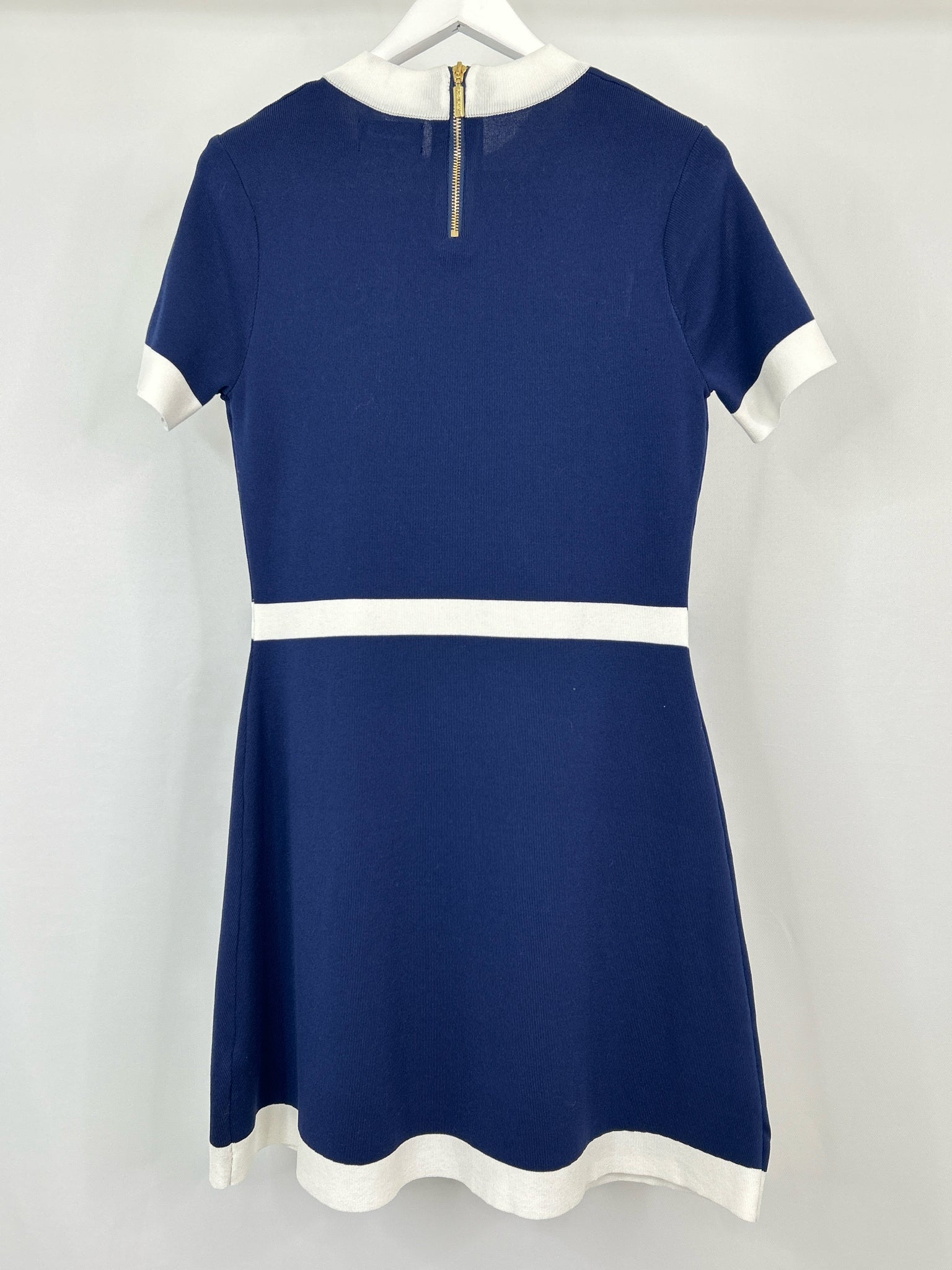 ALEXIA ADMOR Size L NAVY AND WHITE Women Dress
