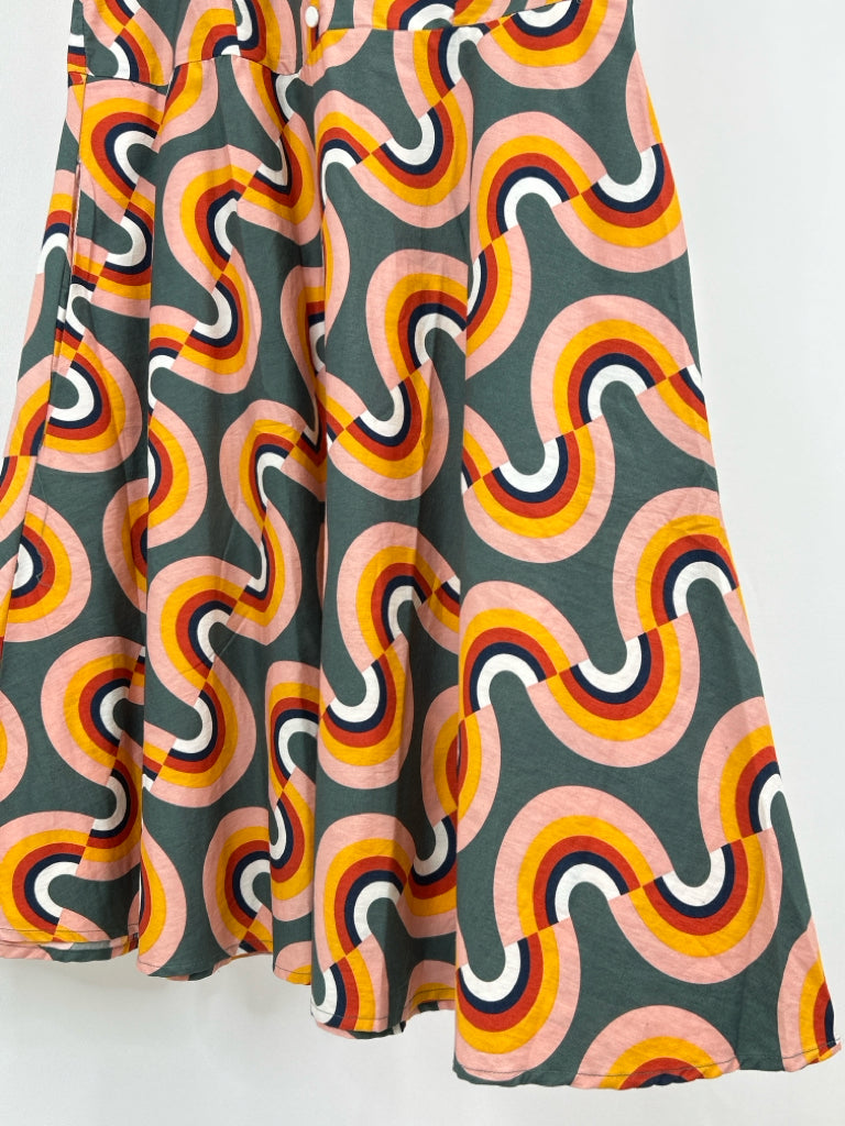 MODCLOTH Size 12 Multi-Color Women's Dress
