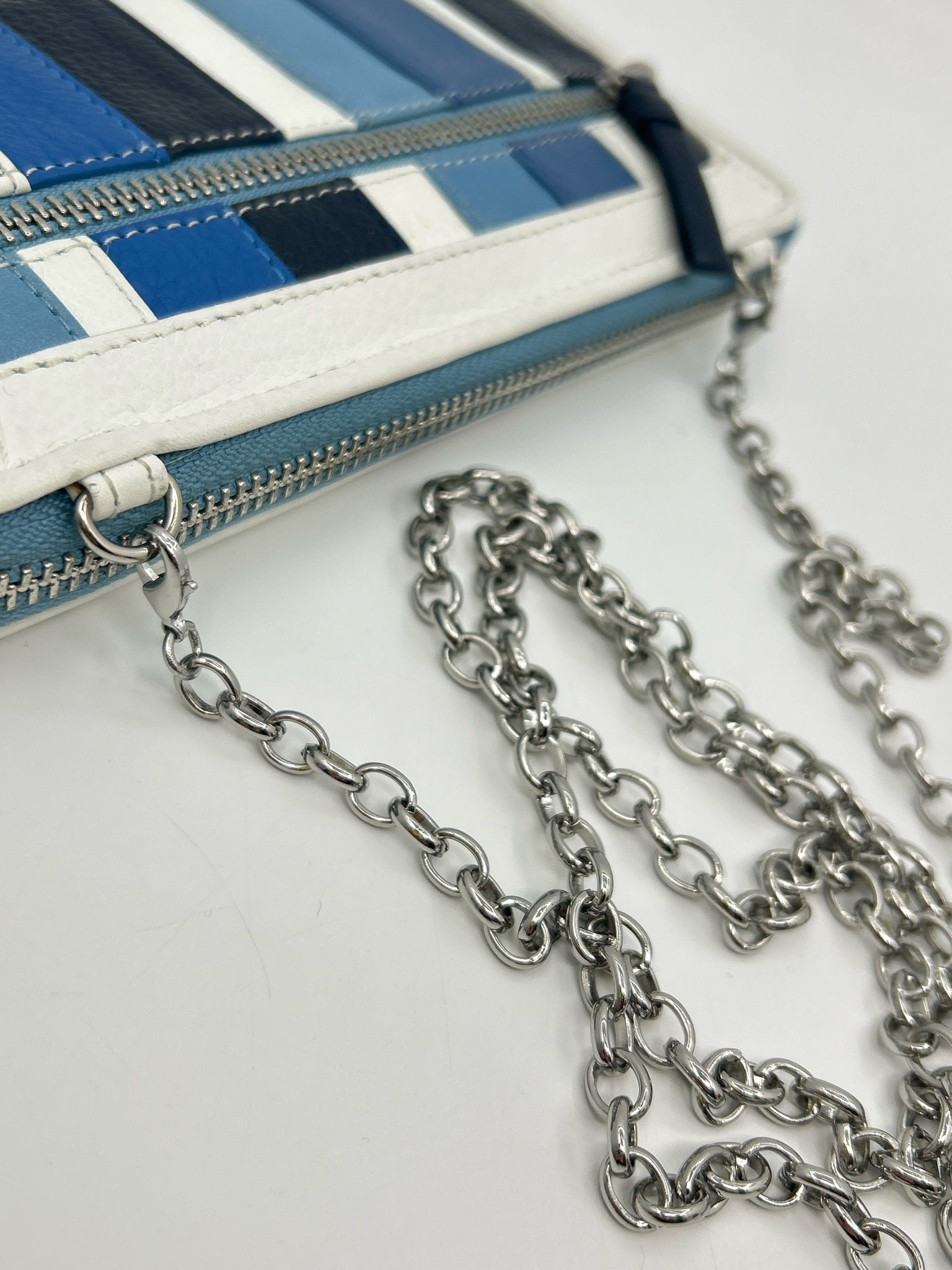 BRIGHTON blue and white Women Wallet