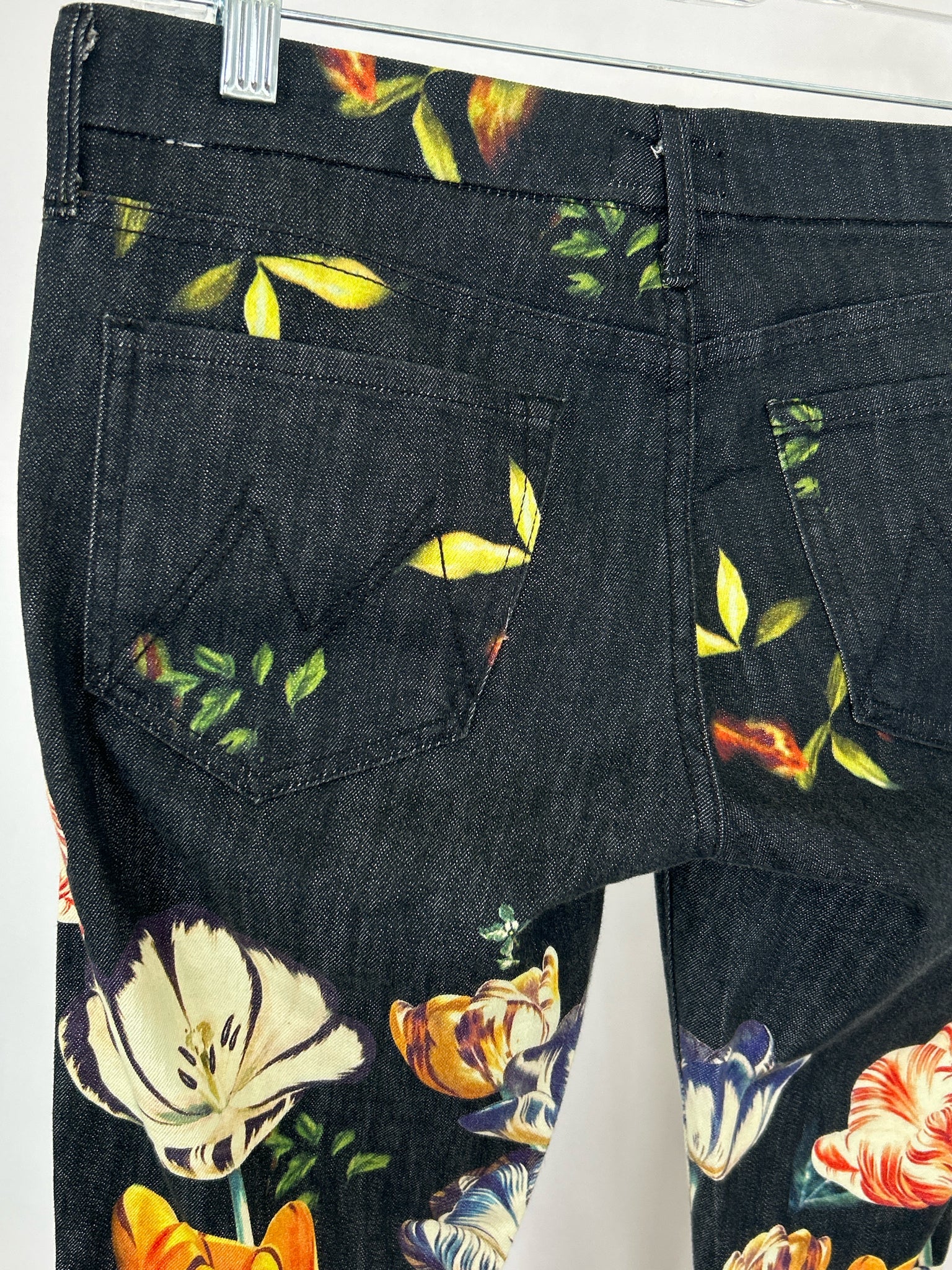 MOTHER Size 27/4 Black Print Women jeans
