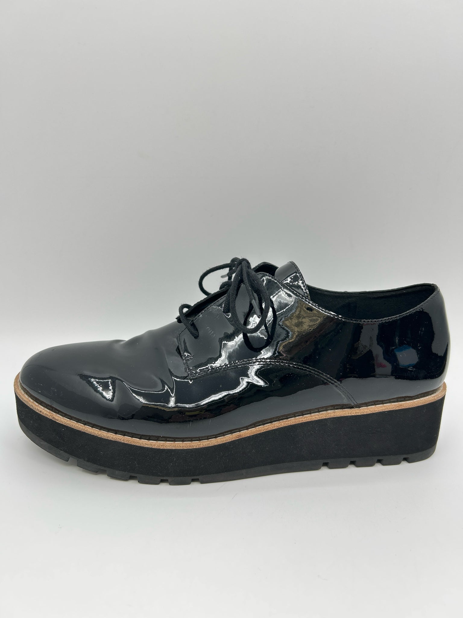 EILEEN FISHER Size 11 Black Patent Women Loafer