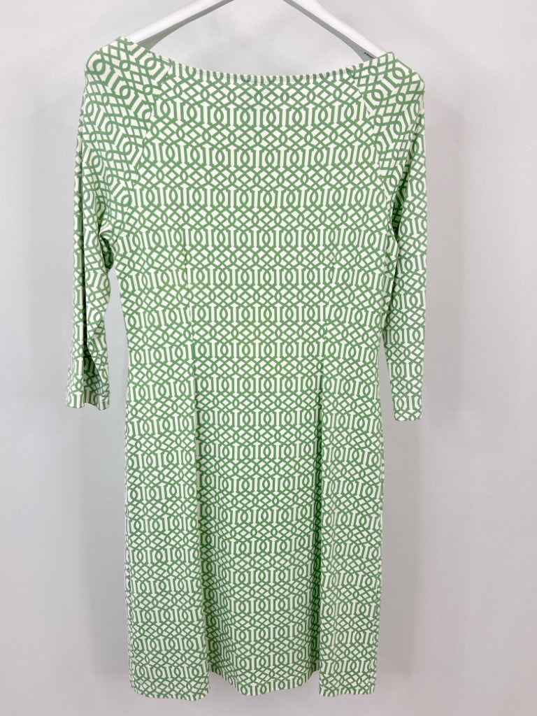 J MCLAUGHLIN Size M GREEN AND WHITE Dress