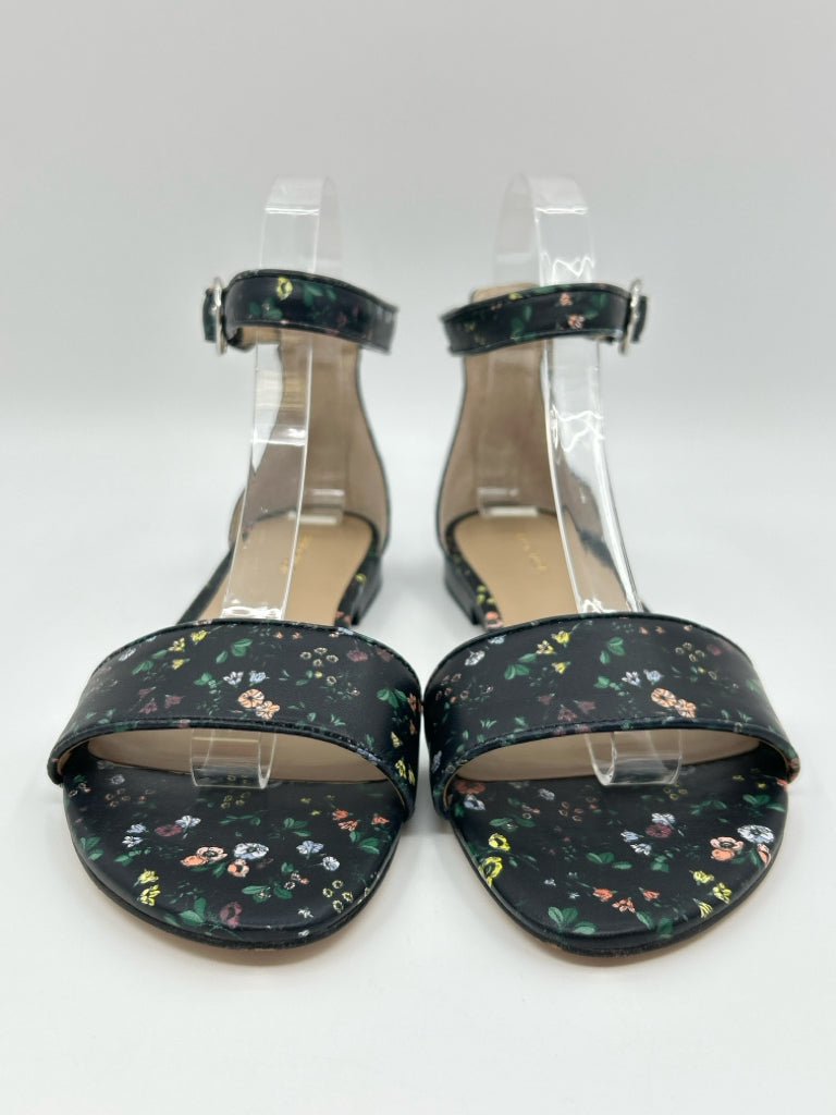 ANN TAYLOR Size 6.5M Black Floral Women's Sandal