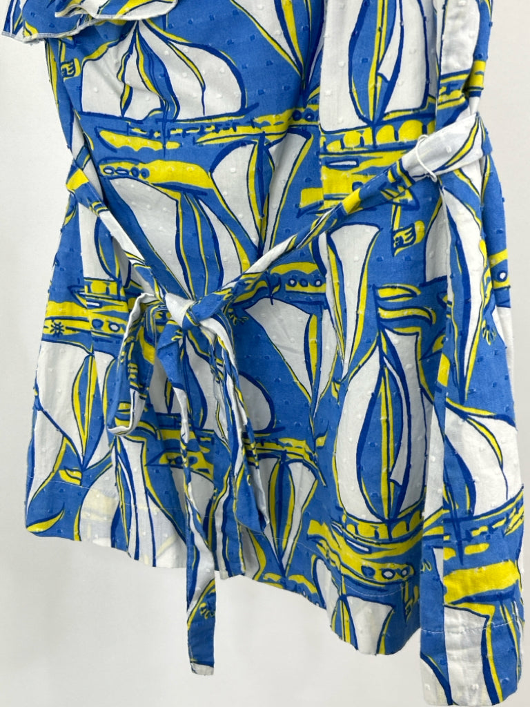 LILLY PULITZER Size S Blue Print Women's Top