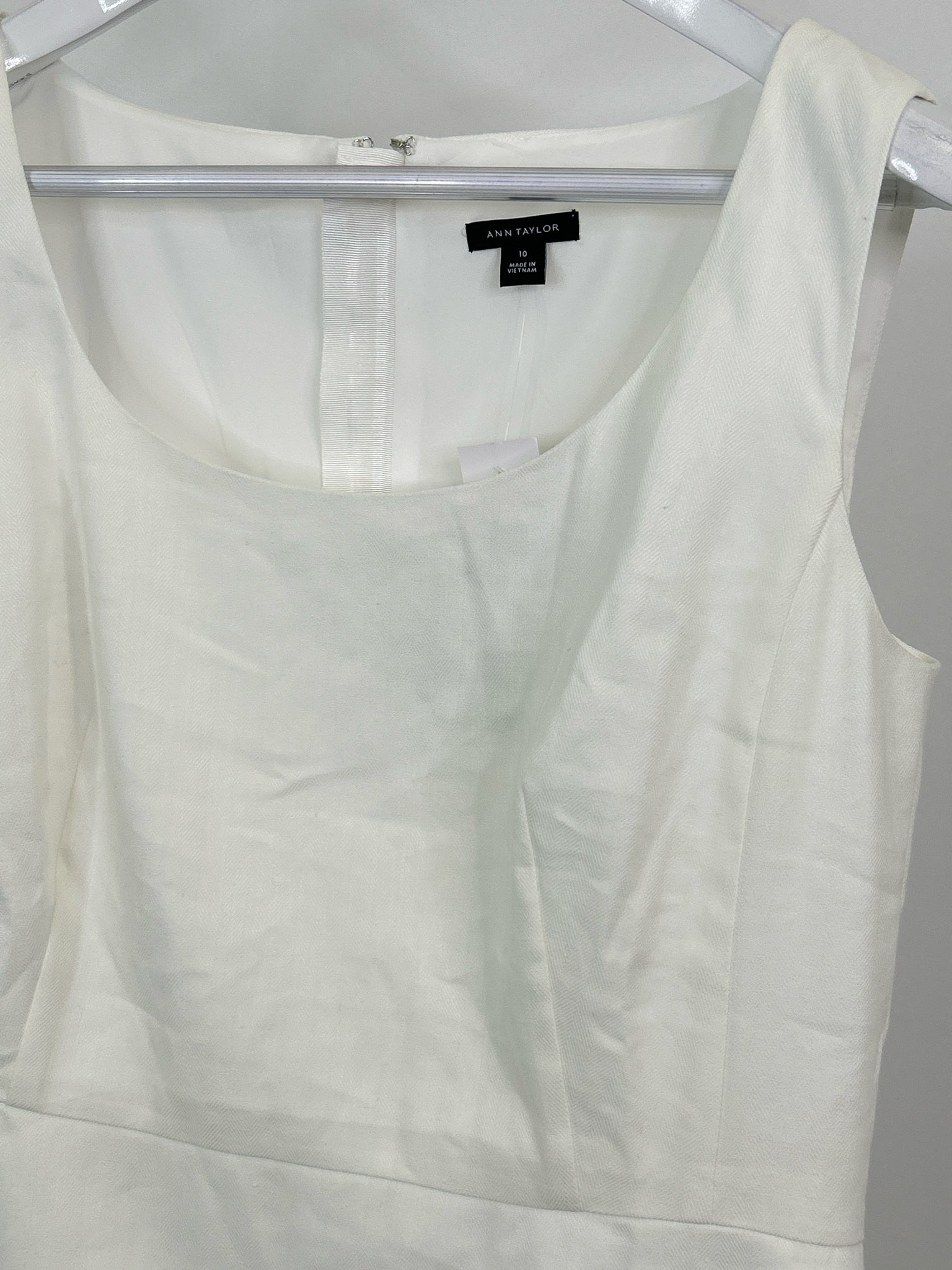 ANN TAYLOR Size 10 White Women's Dress