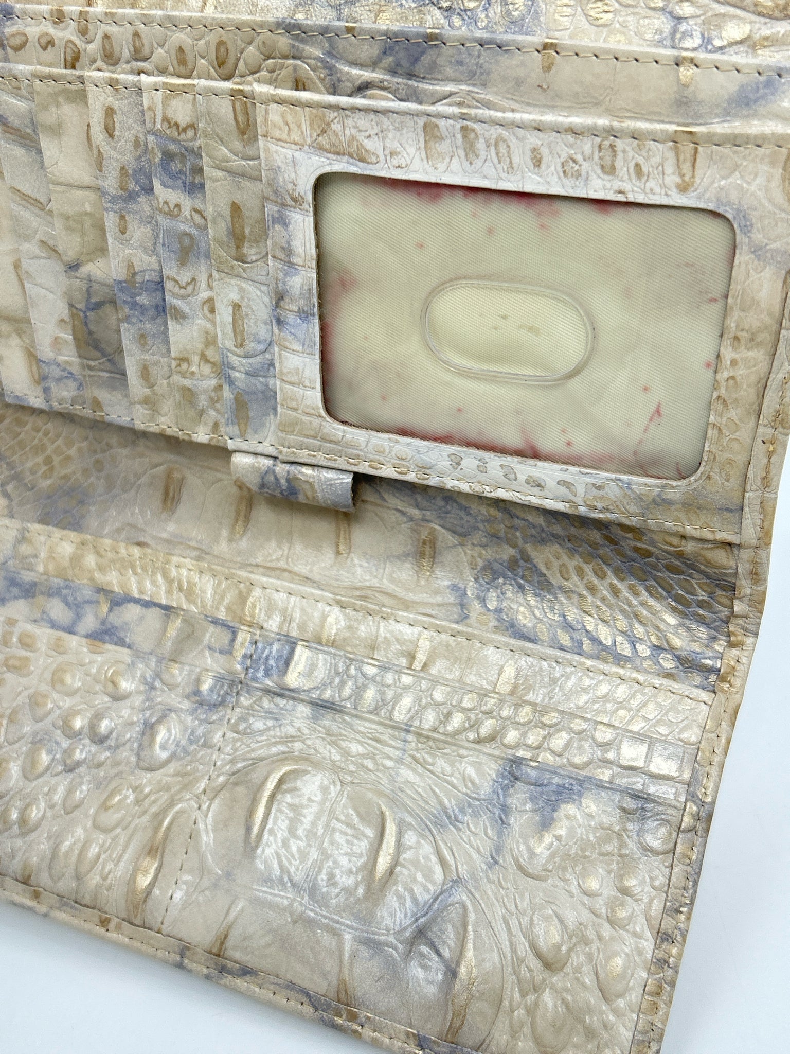 BRAHMIN Cream and Blue Women Wallet