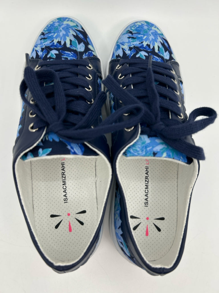 ISAAC MIZRAHI LIVE! Women Size 7.5 Blue floral Sneakers