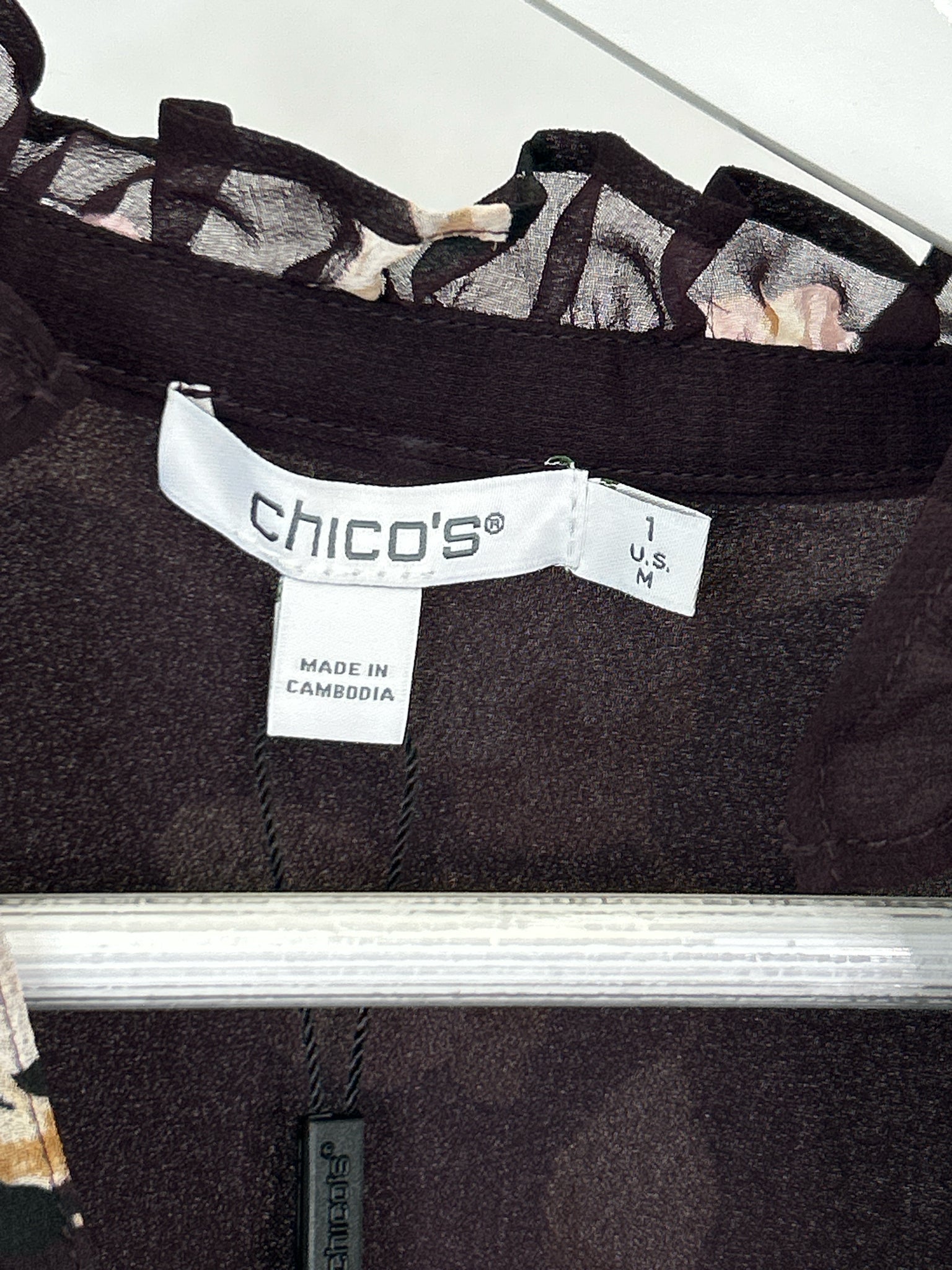 CHICO'S Size M EGGPLANT Women Blouse