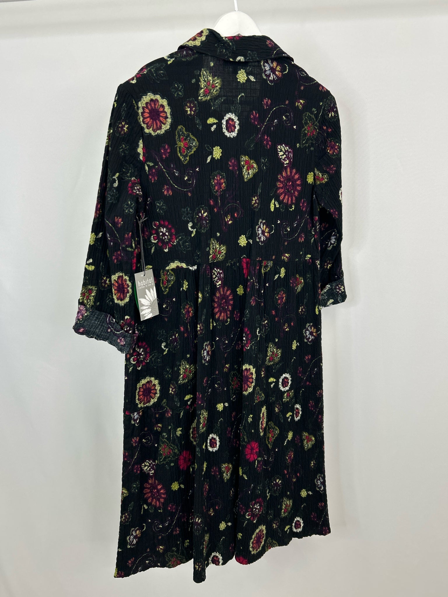 HABITAT Size S Black Floral Women Dress