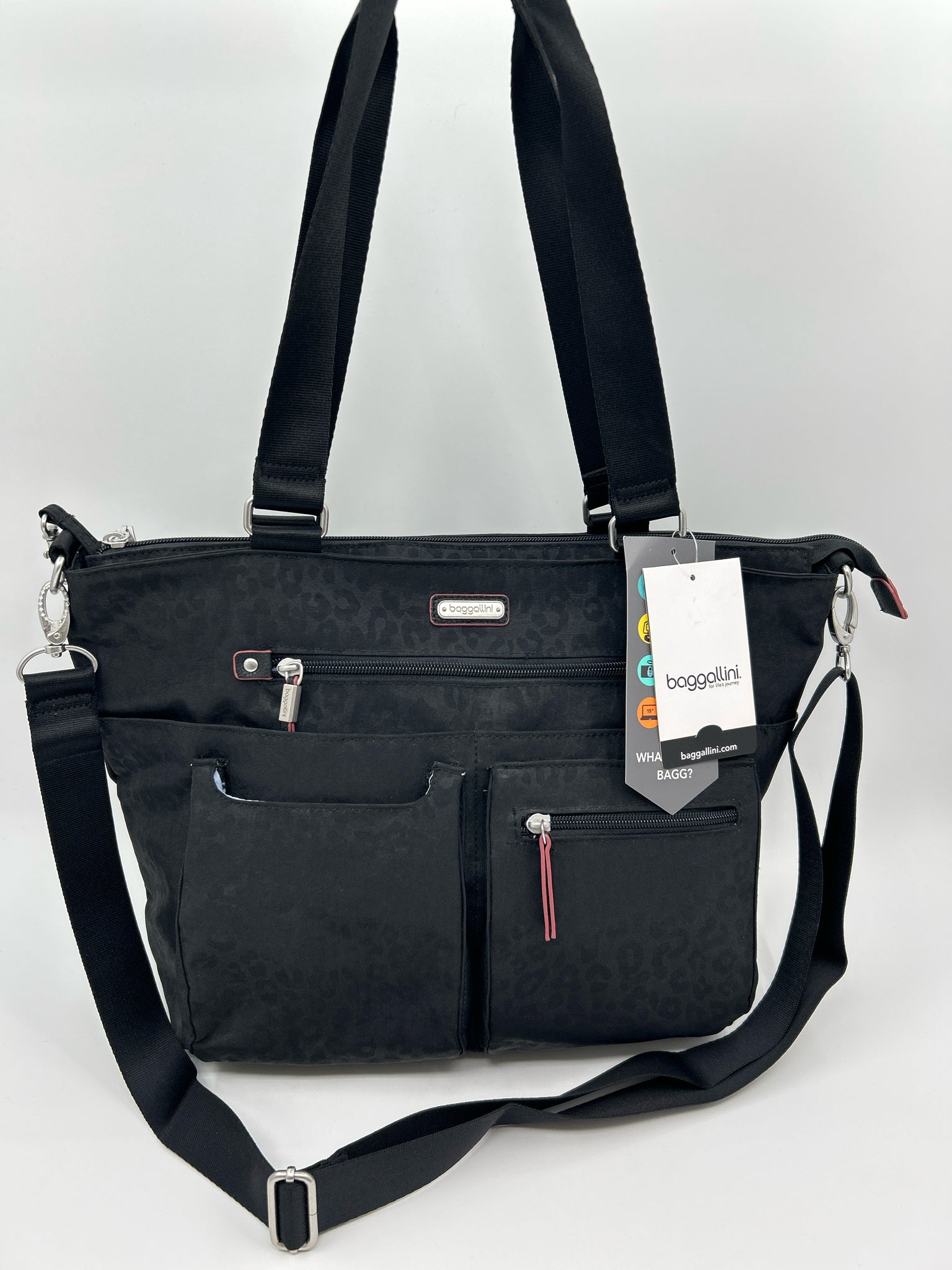 BAGGALLINI Black Women Tote