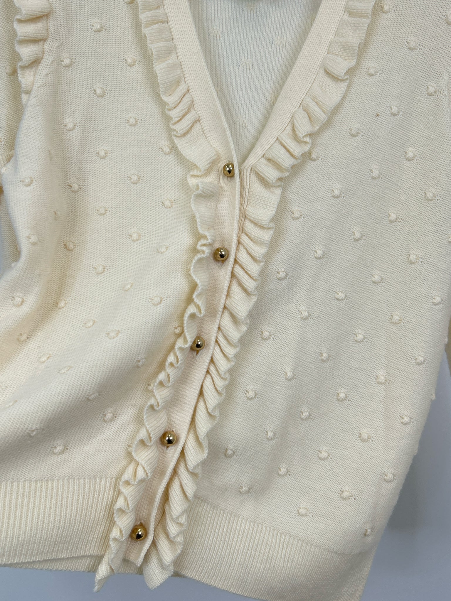 KATE SPADE Size L Cream Women Cardigan