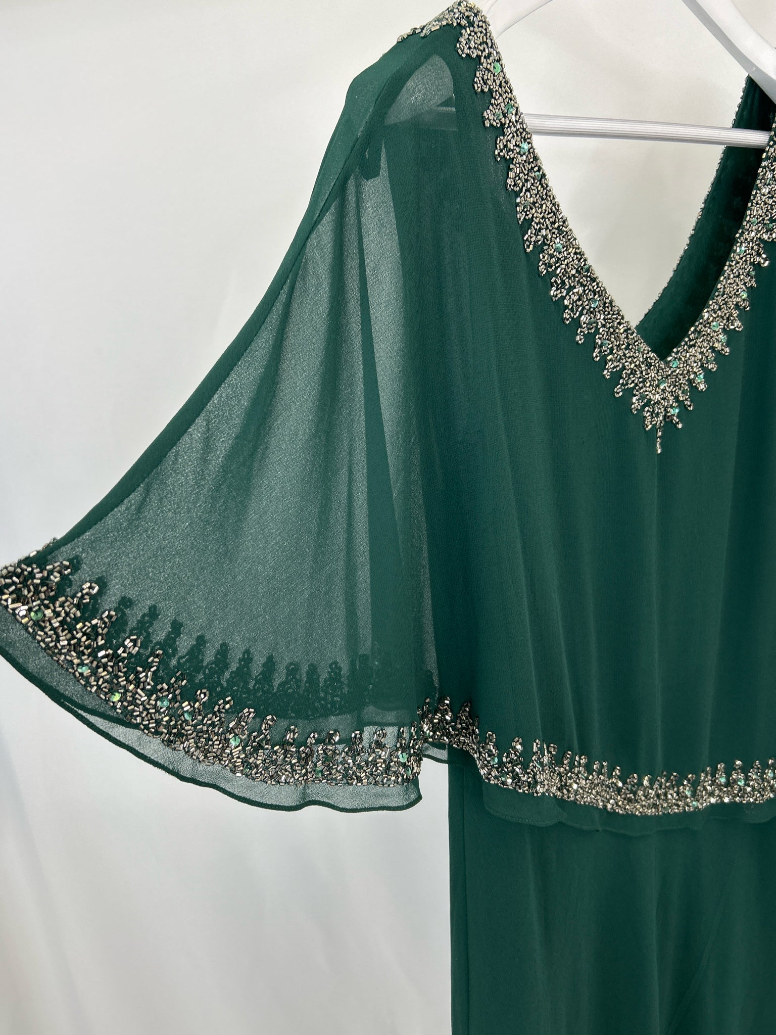 JKARA Size 16 Hunter Green Women Dress