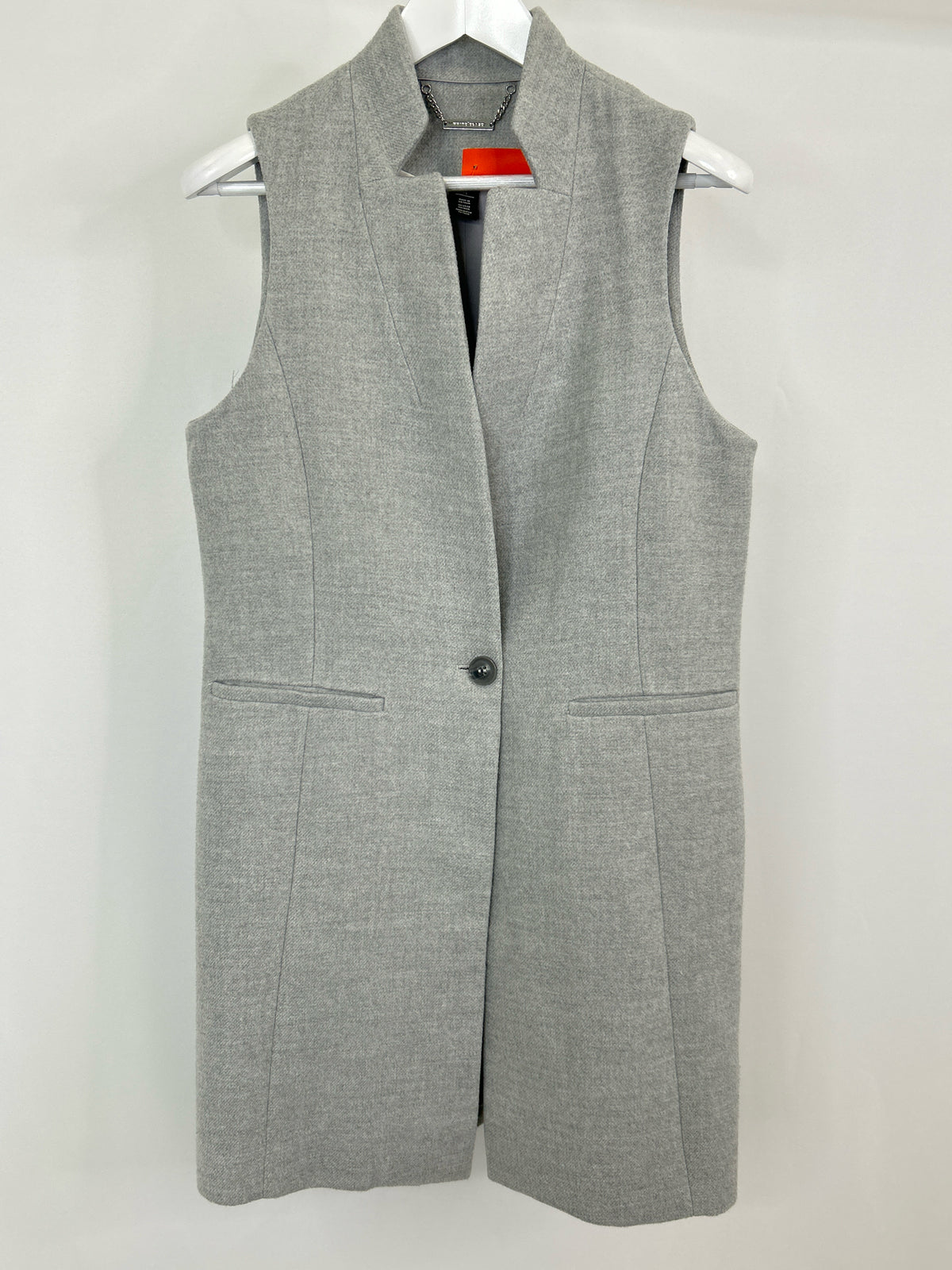 White House Black Market Size 10 Grey Women Vest