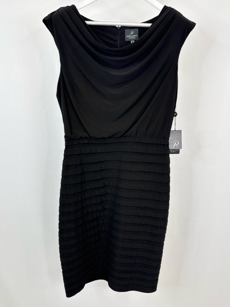 ADRIANNA PAPELL Size 8 Black Women Dress