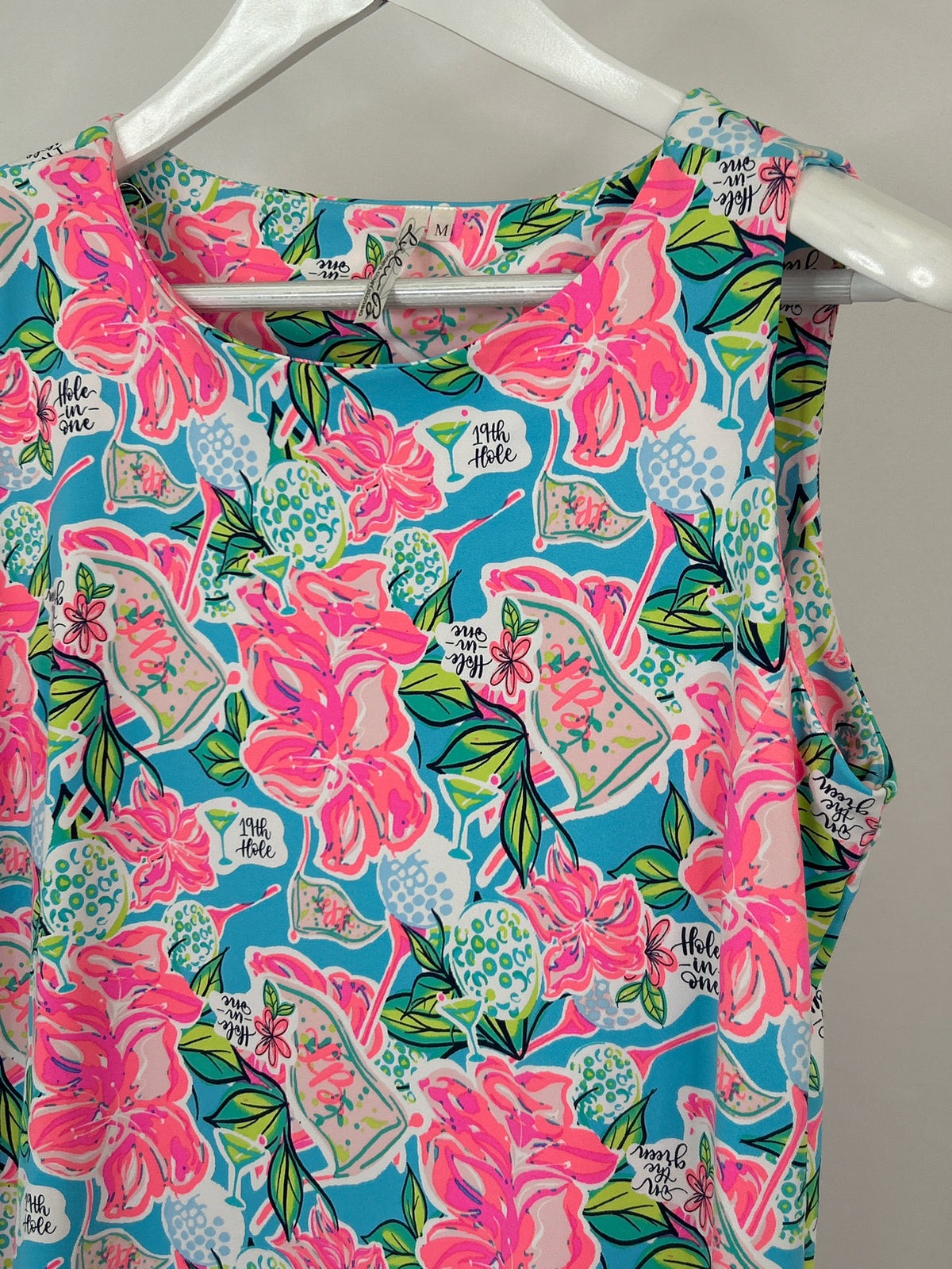 LULU-B Size M Pink Print Women Dress
