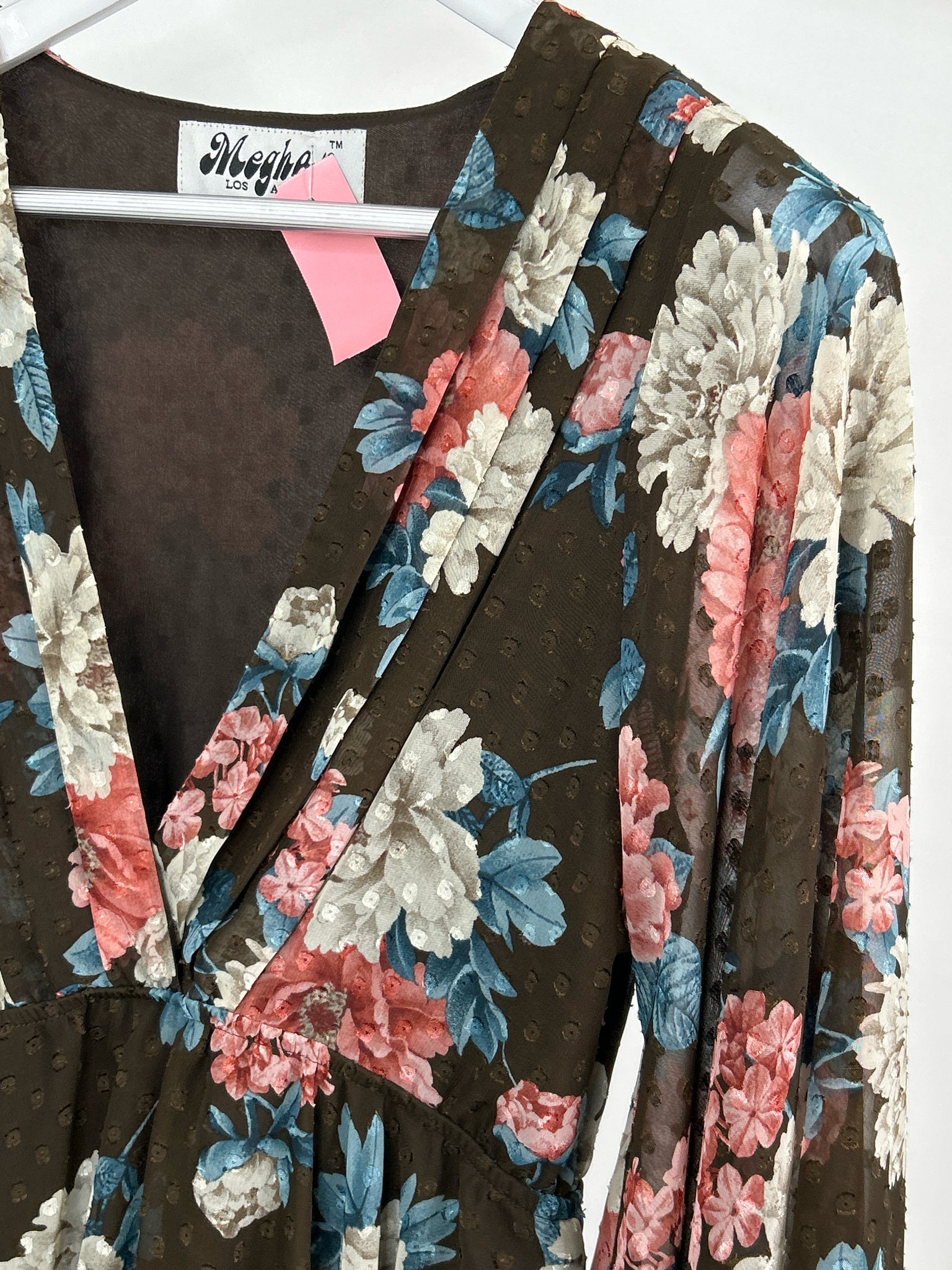 Meghan Size M Brown floral Women Dress