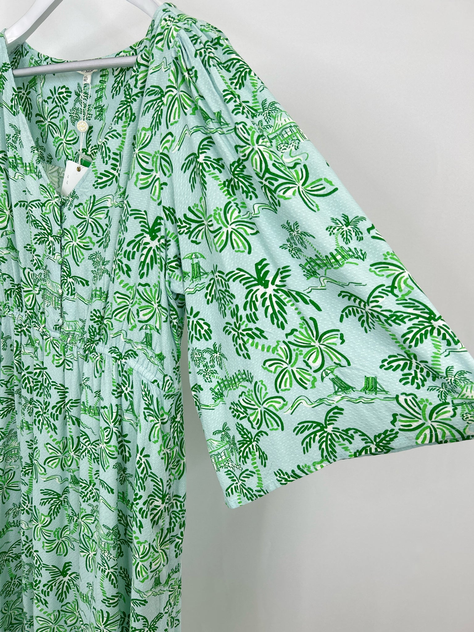MARY SQUARE Size XL Green and Blue Women Dress