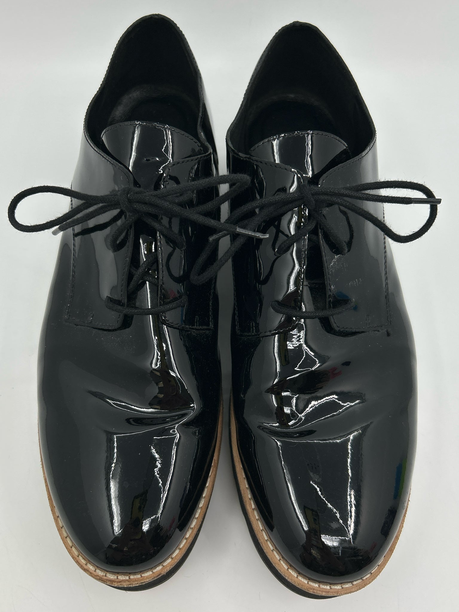 EILEEN FISHER Size 11 Black Patent Women Loafer