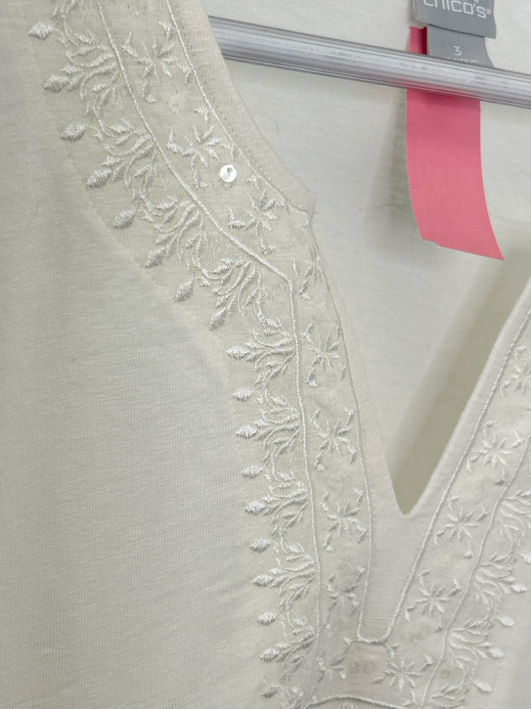 CHICO'S Size XL White Women's Top