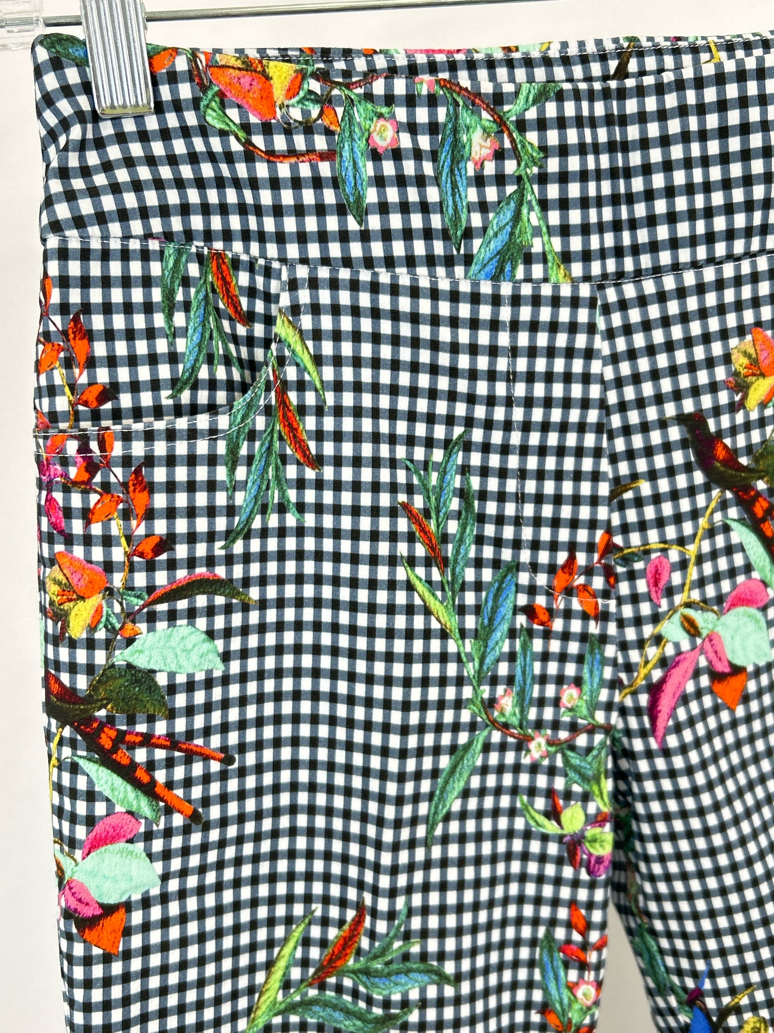 Carre Noir Size S/P Navy Print Women Capri