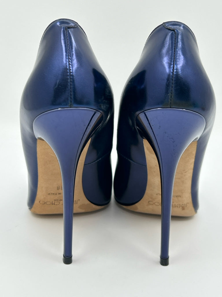 JIMMY CHOO Size 38/8 Blue Women's Pumps