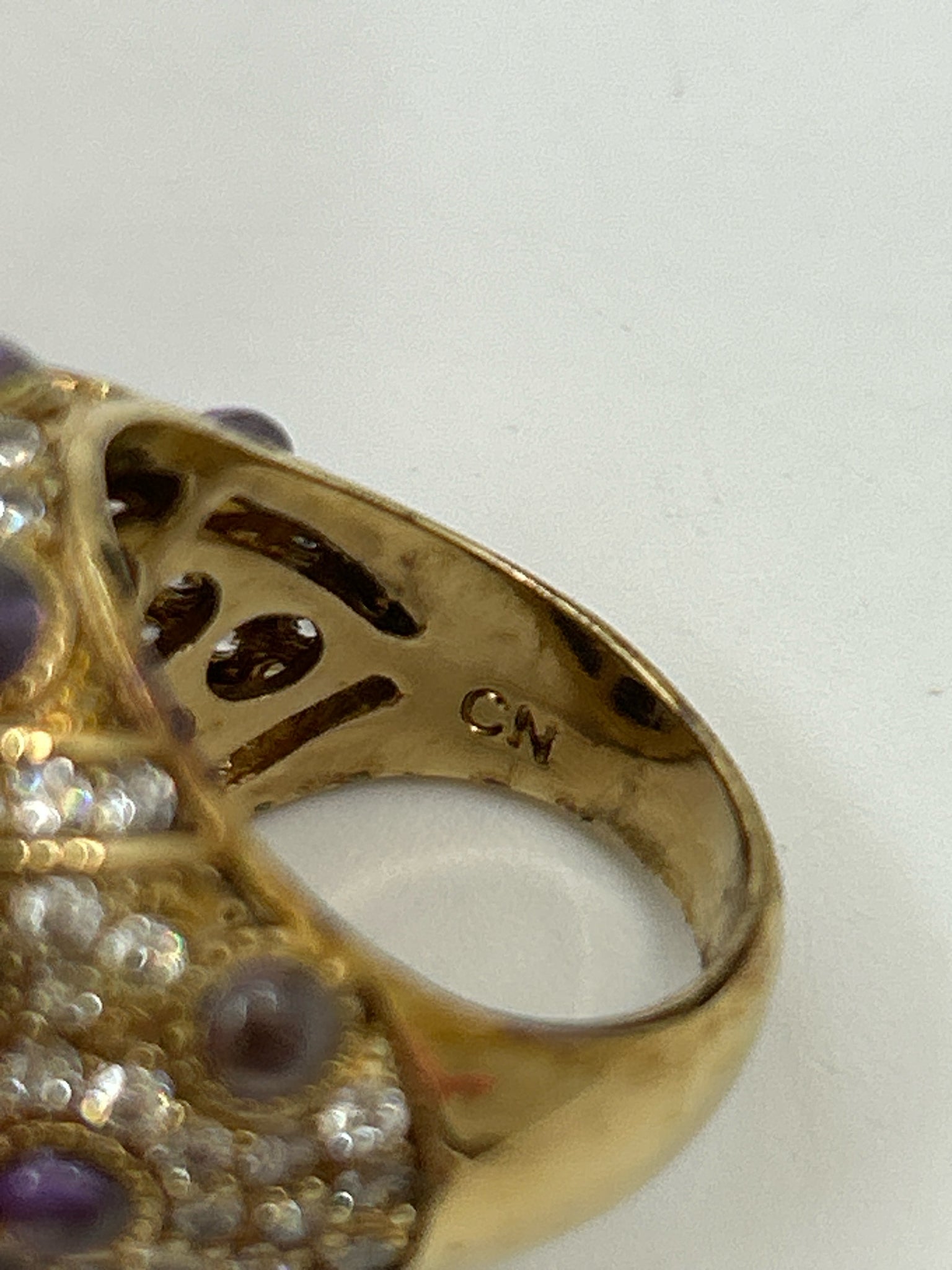 NO BRAND Purple and Gold Ring Size 6